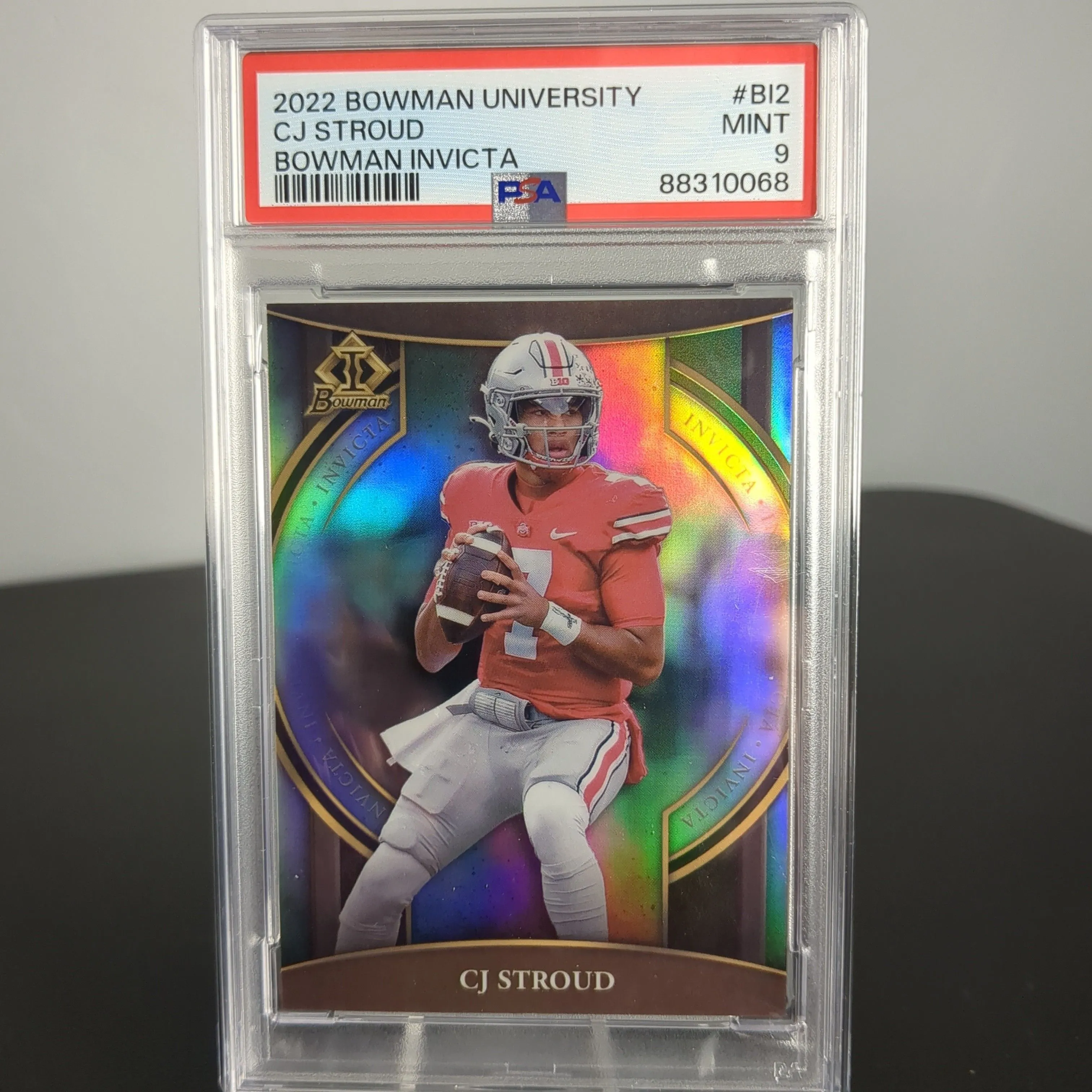 Product image for 2022 Bowman University Bowman Invicta Cj Stroud BI2 Bowman Invicta PSA MINT 9