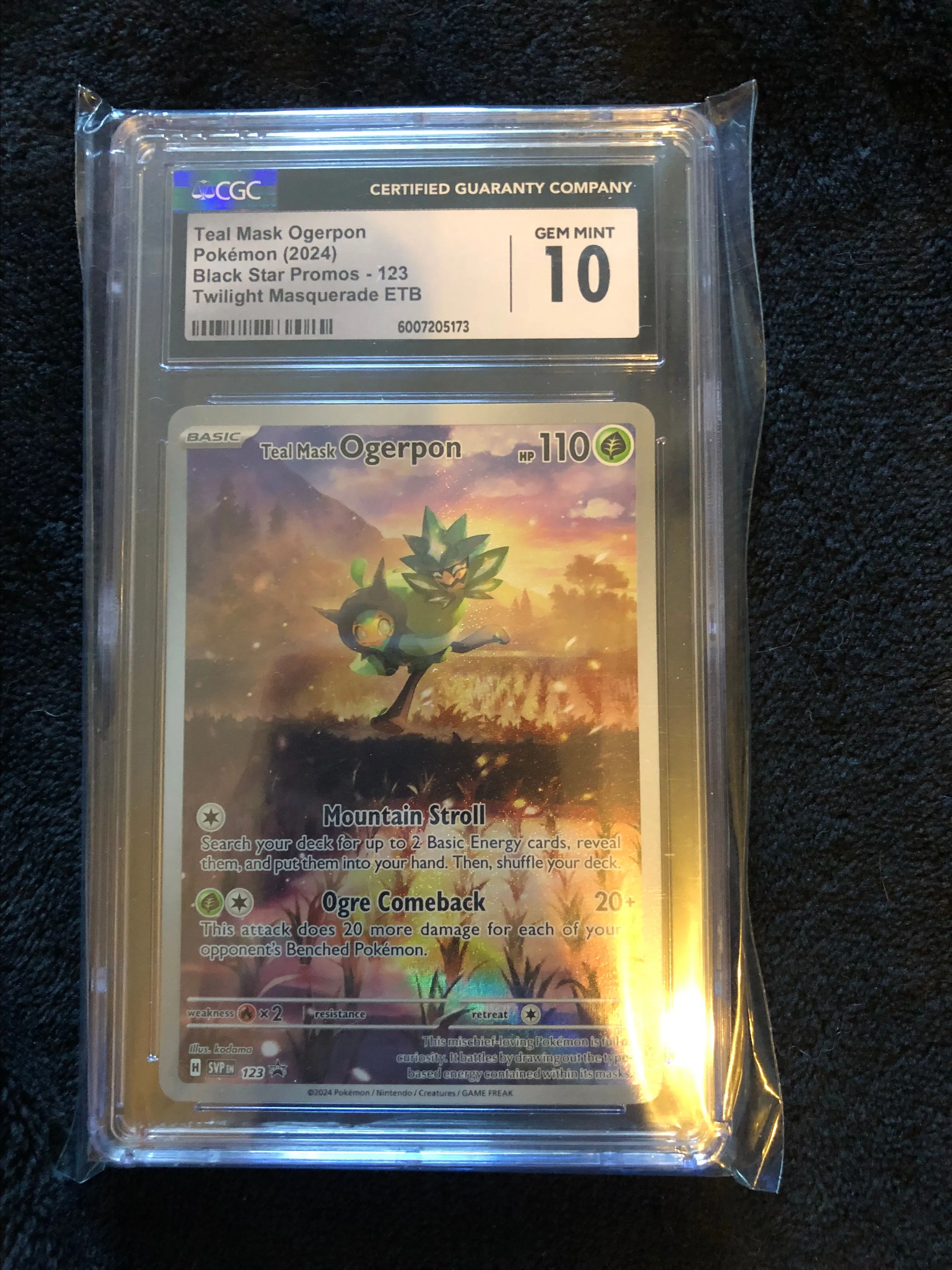 Product image for Pokemon CGC Gem Mint 10 Teal Mask Ogerpon #123