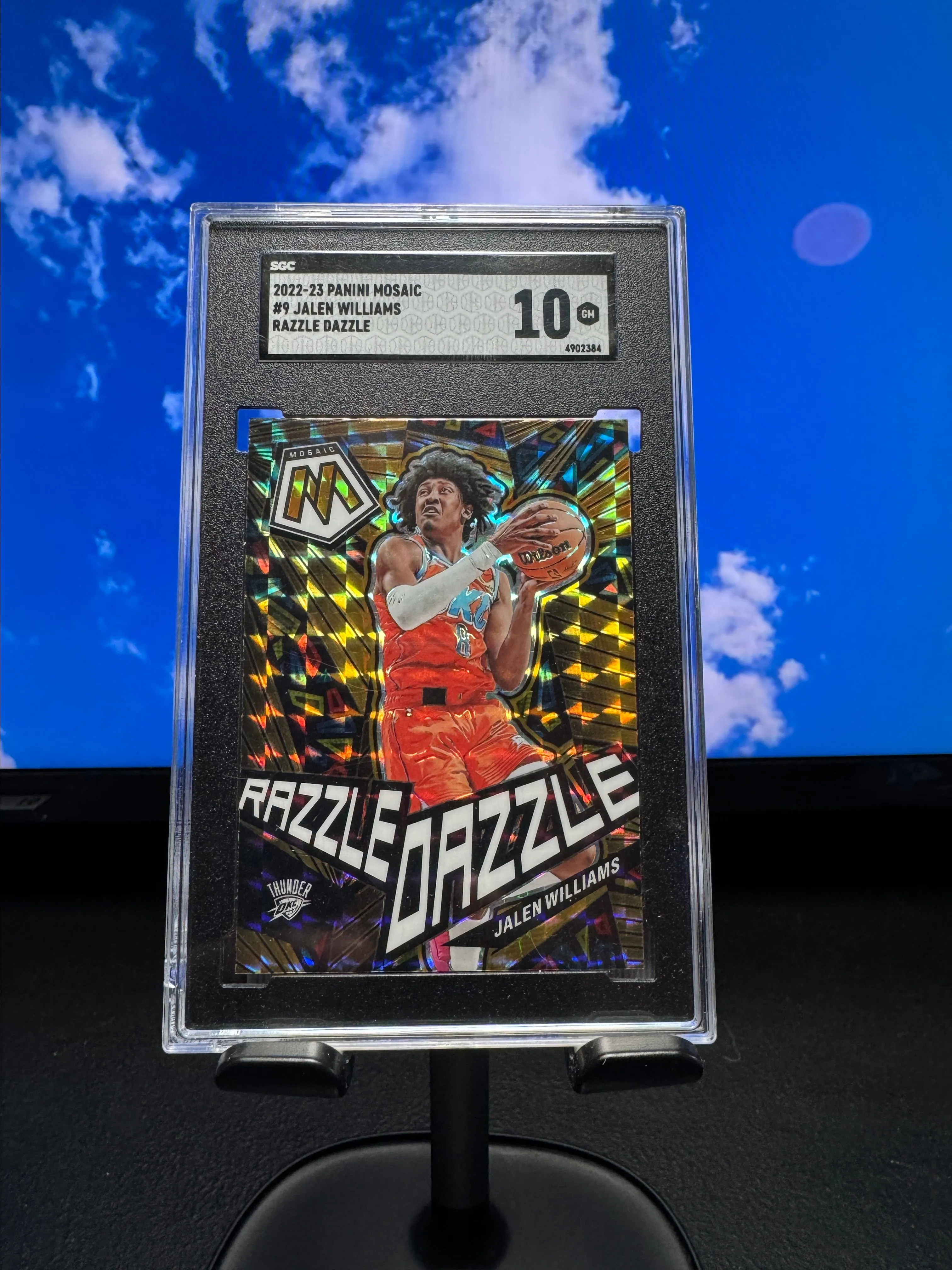 Product image for 2022-23 Mosaic Jalen Williams Razzle Dazzle Rookie Case Hit SGC 10 Gem Mint * Thunder