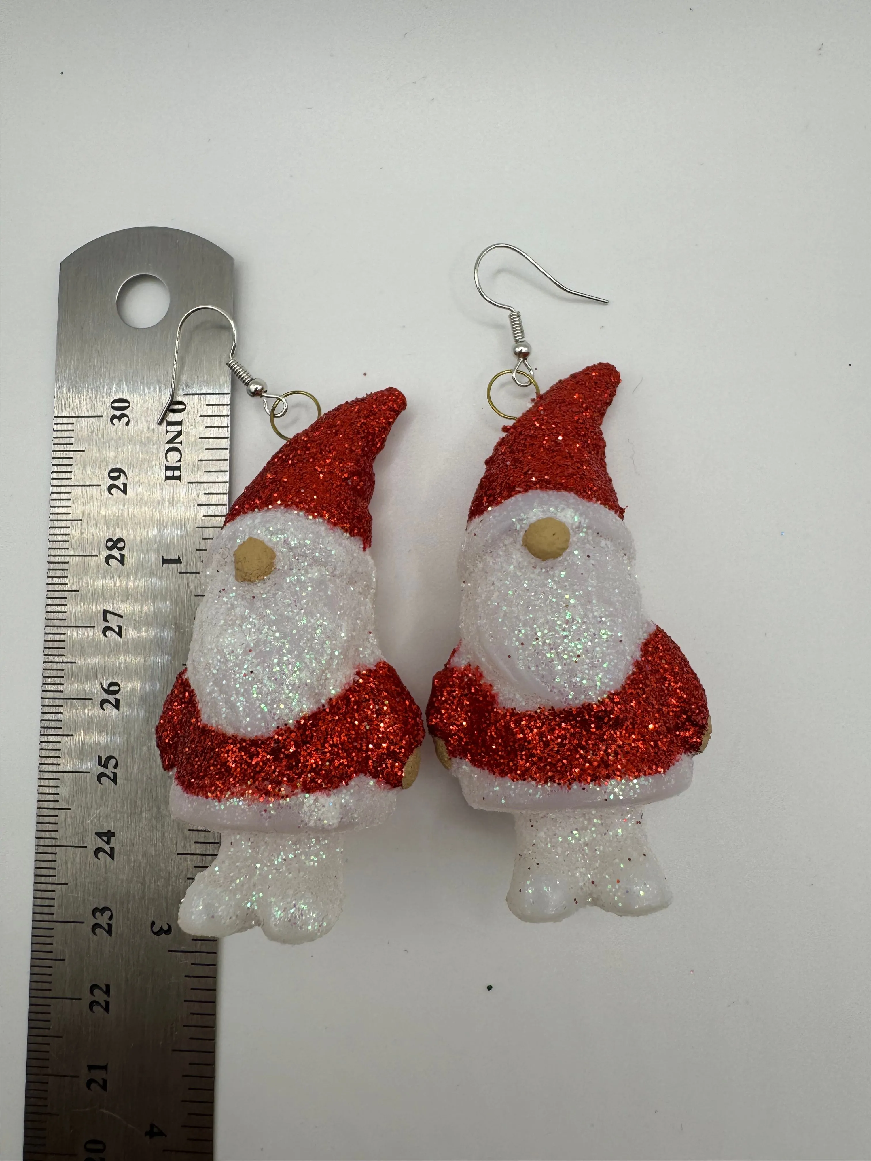 Product image for Holidays Christmas - Santa Gnome Glittery Earrings