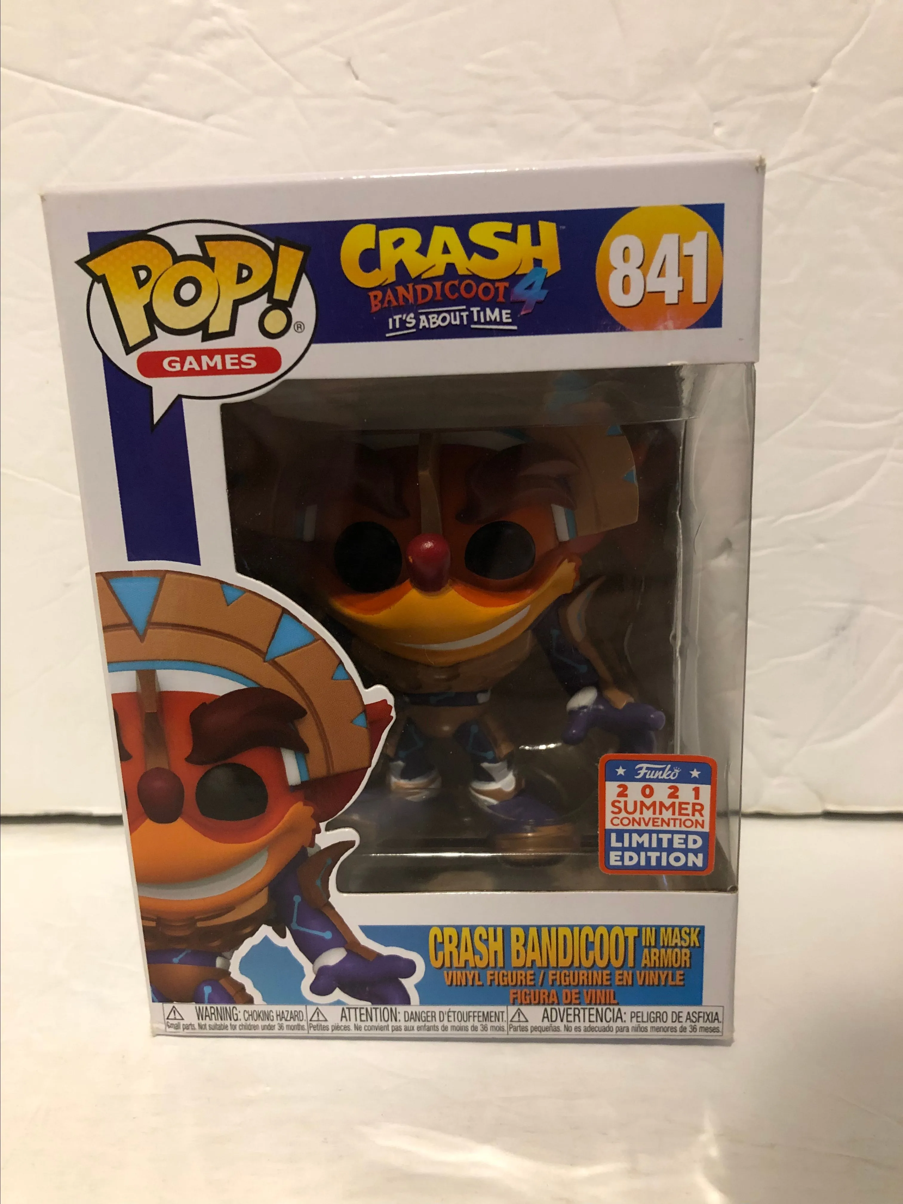 Product image for Funko Pop Crash Bandicoot in Mask Armor [2021 Summer Convention Limited Edition]