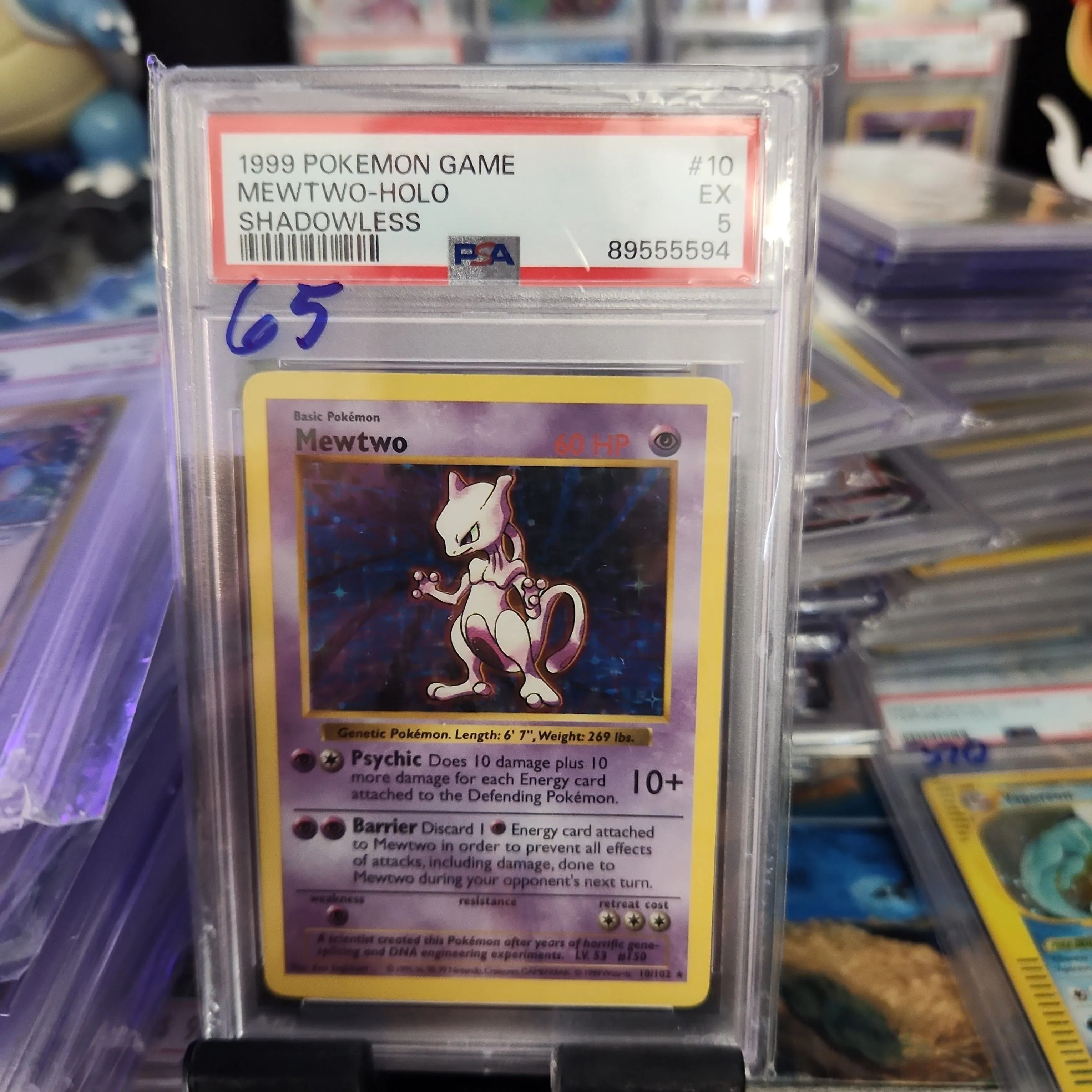 1999 Pokemon Game Mewtwo-Holo Shadowless PSA EX 5  Whatnot: Shop, Sell,  Connect