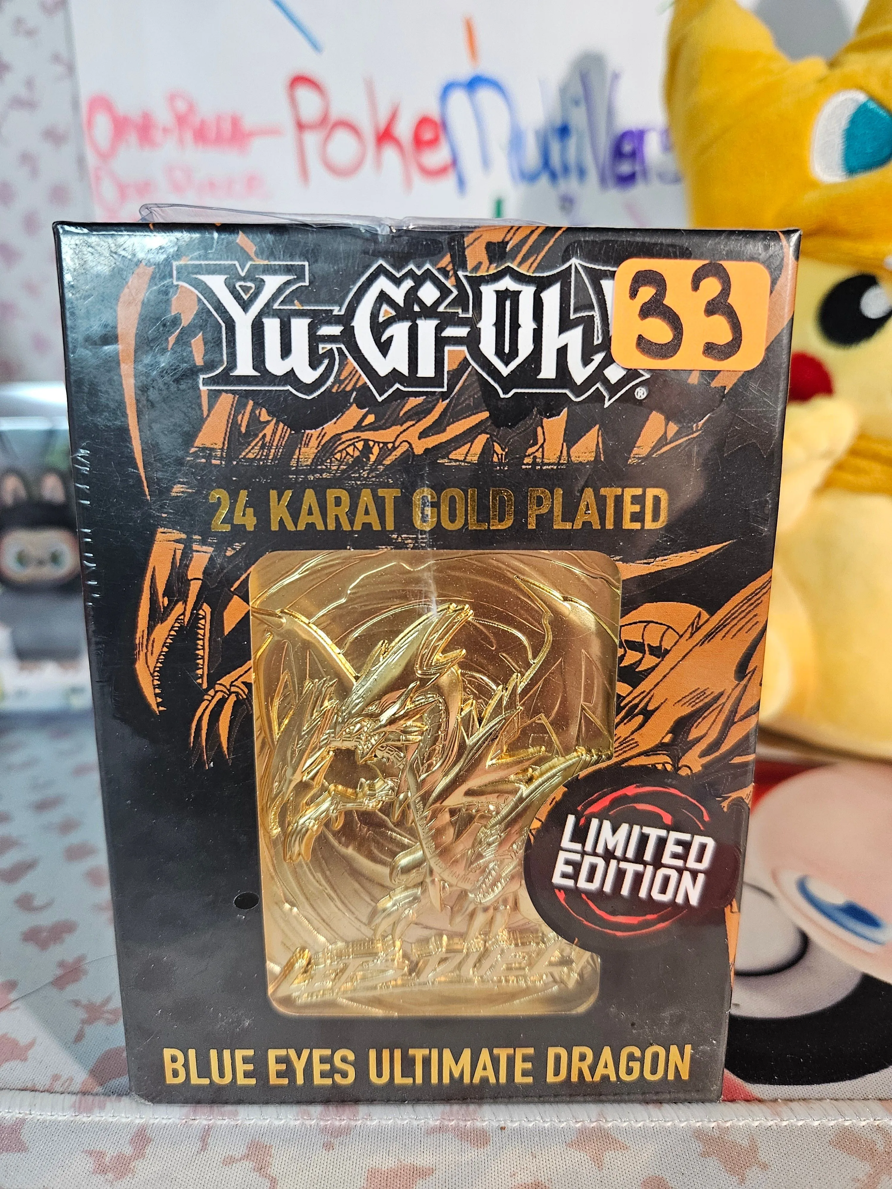 Product image for YU-GI-OH 24 Karat Gold Plated BLUE EYES ULTIMATE DRAGON 