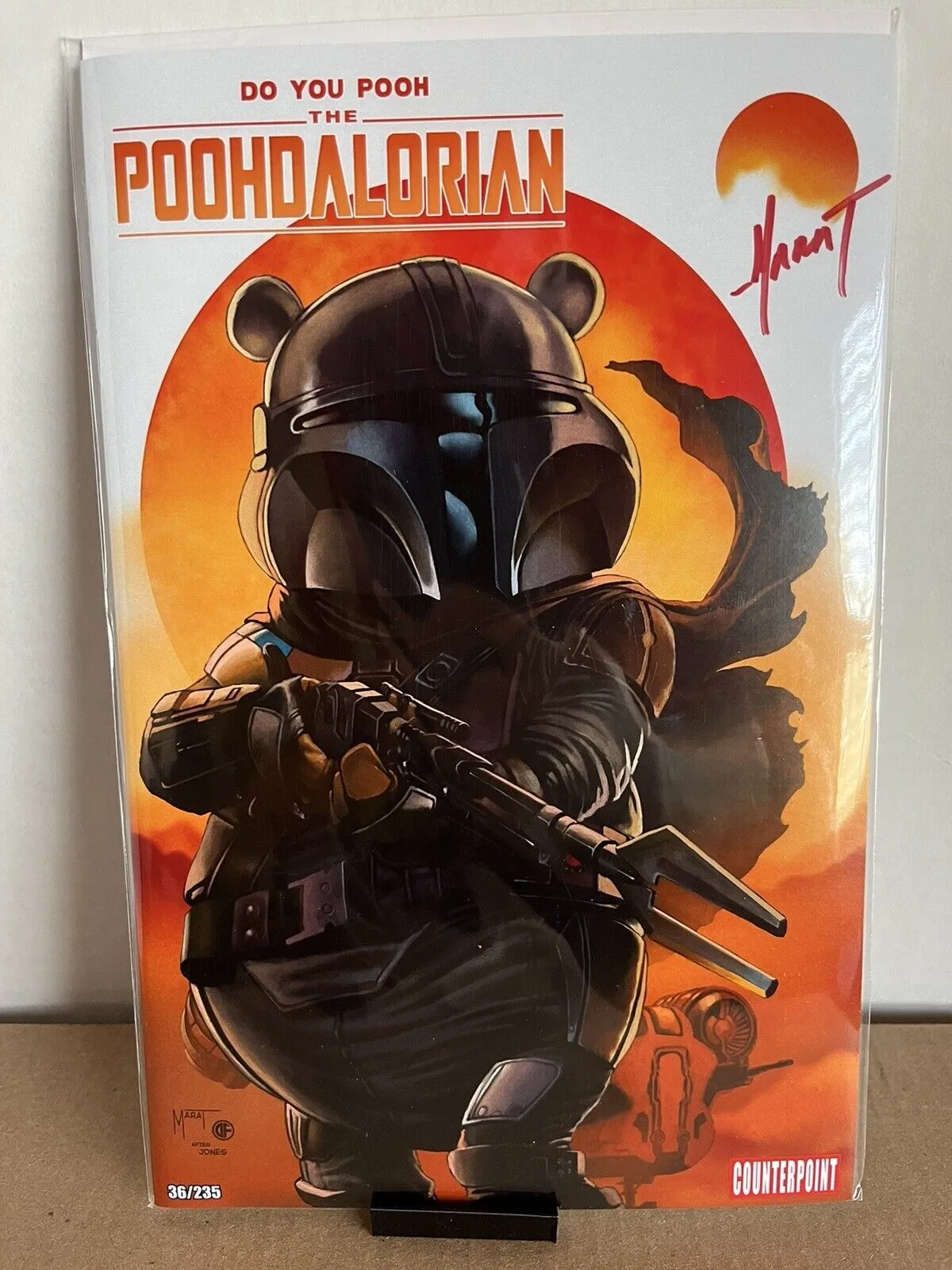 Product image for Do You Pooh The Poohdalorian Star Wars Homage Signed by Marat Mychaels 36/235