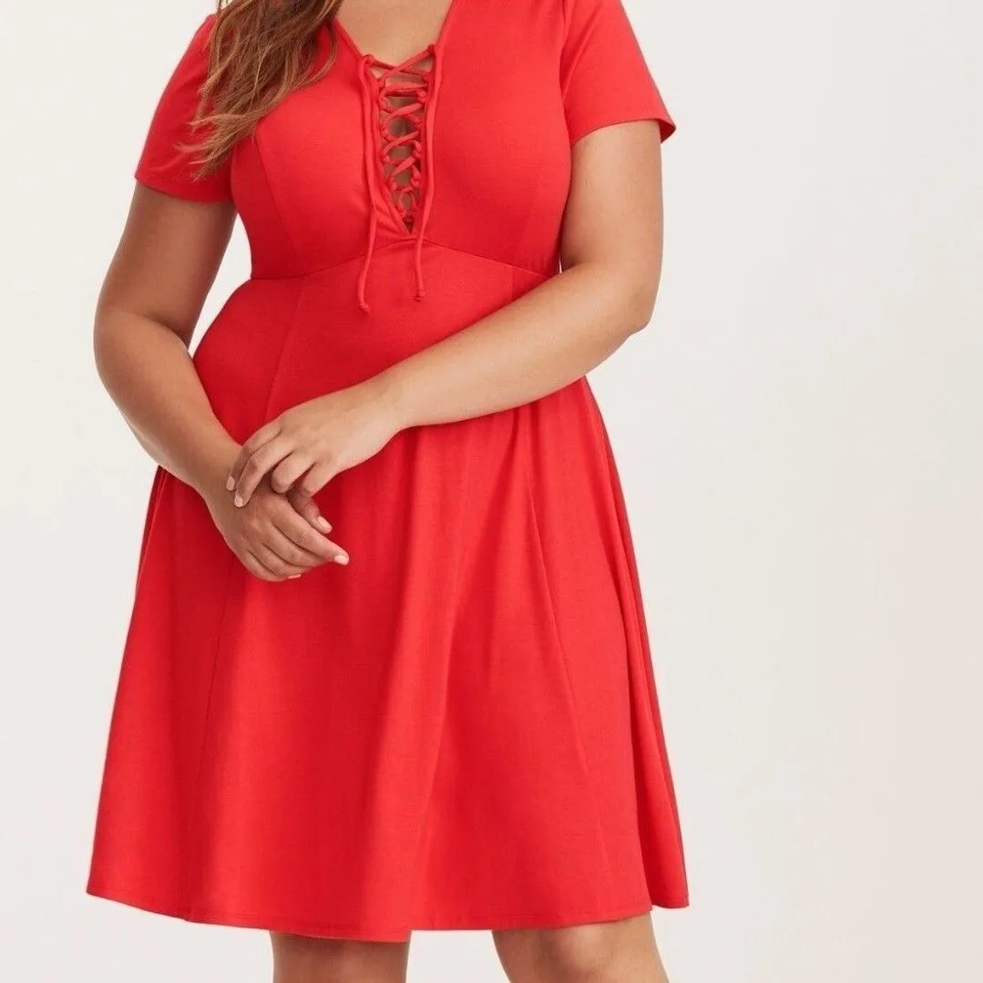 472 Torrid Dress Lace Up Skater 3XL Plus  Whatnot: Shop, Sell, Connect