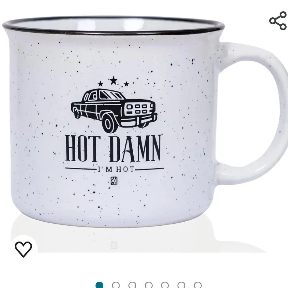 Product image for #86 Funny Gifts For Adults, Retro Hot Damn Funny Coffee Mug - Funny Adult Gifts For Women or Men Bir
