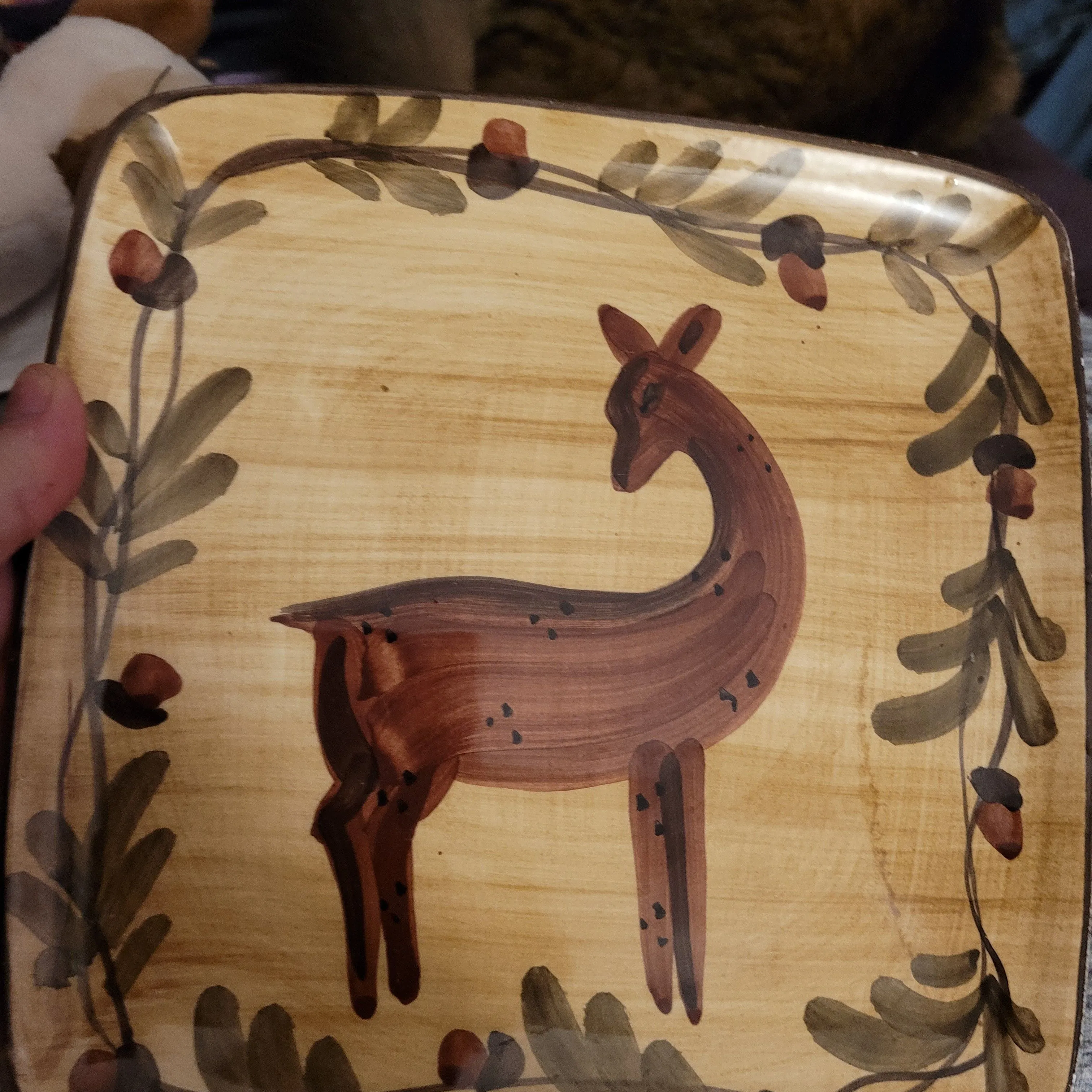 Product image for Italian plate with deer