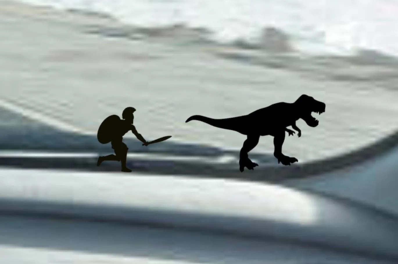 Product image for gladiator with t-rex decal - Easter egg decal
