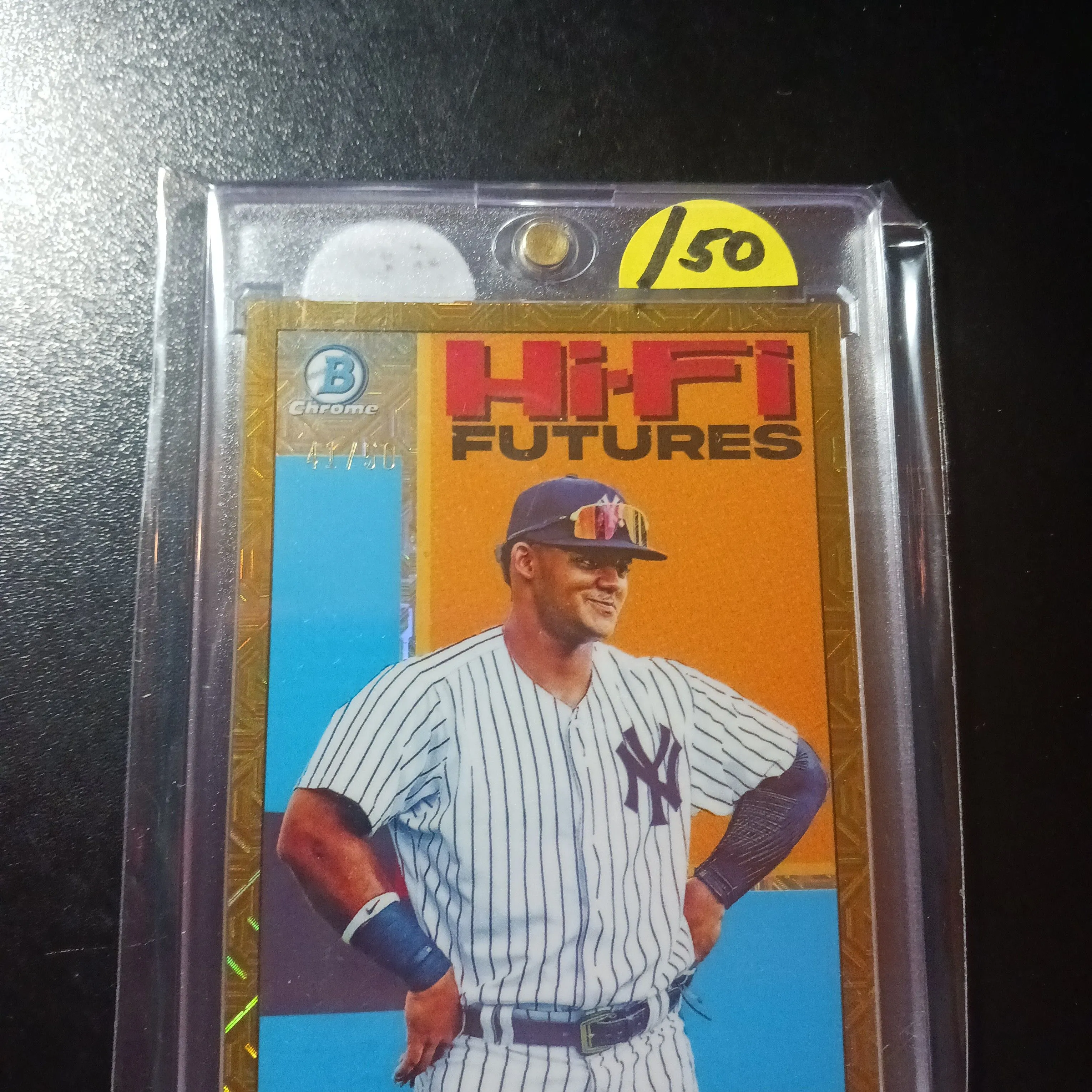 Product image for Jasson Dominguez 2022 Bowman Chrome Gold Hi-Fi Futures /50