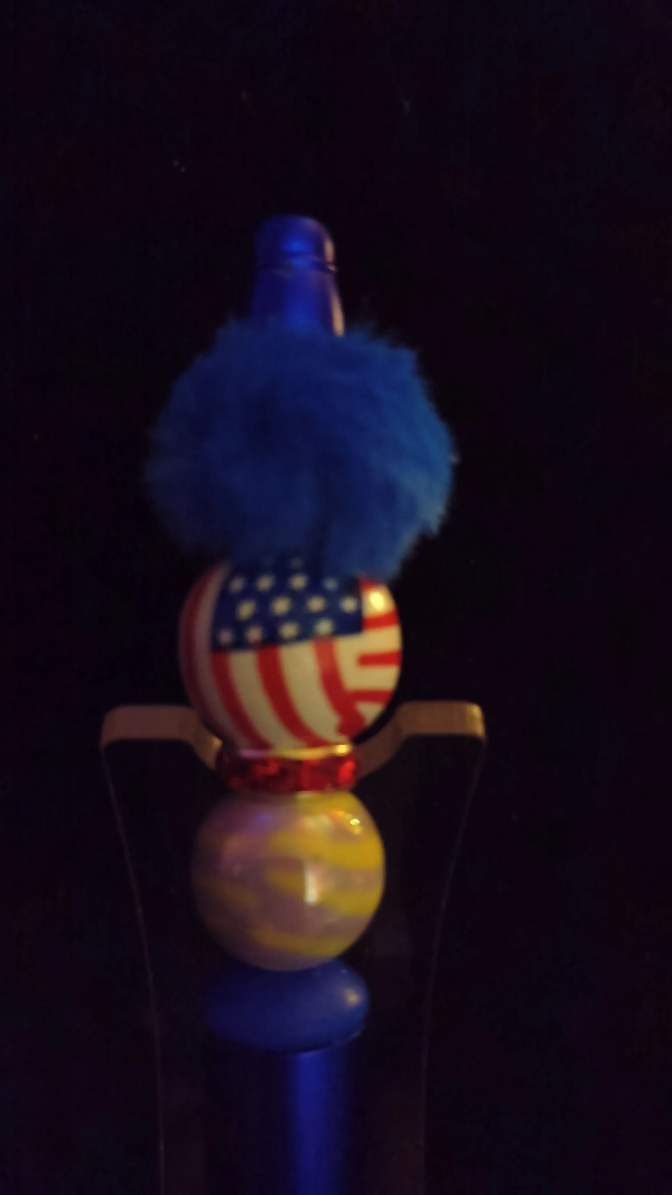 Product image for Beadable Pens - Blue Patriotic Fluff #399