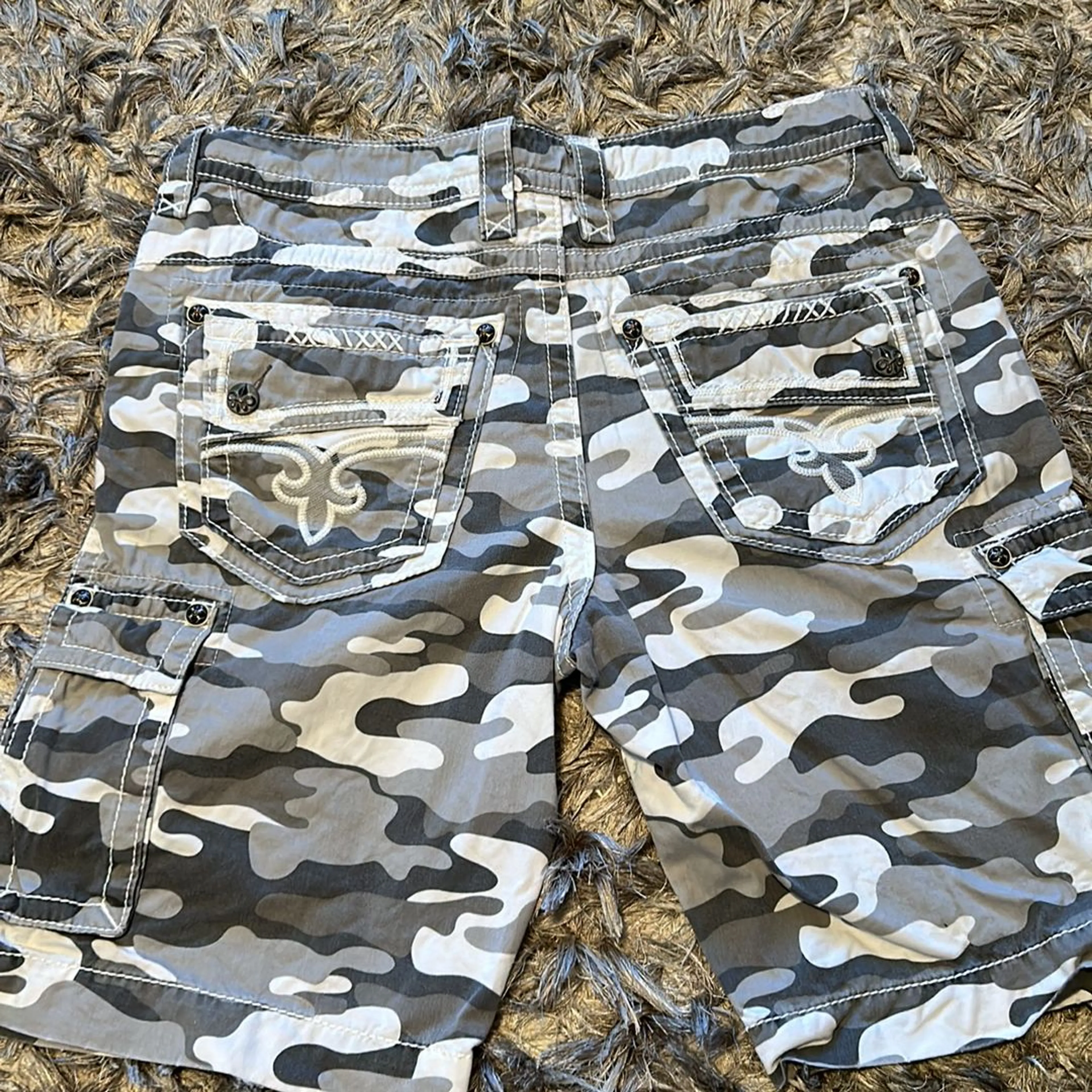 Y2K Rock Revival Camo shorts 36x23 · Whatnot: Buy, Sell & Go Live