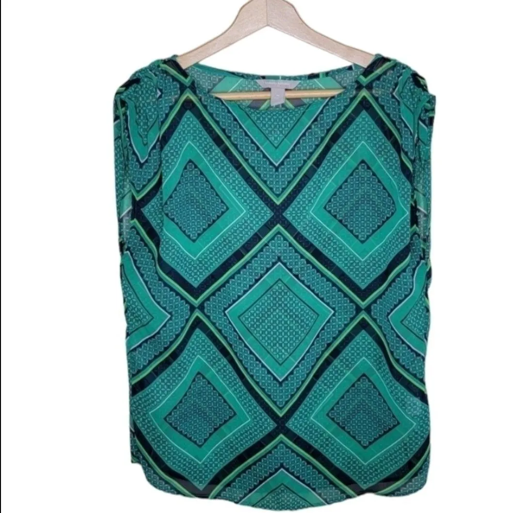 Product image for 023. Banana Republic Factory | Geometric Diamond Print Blouse