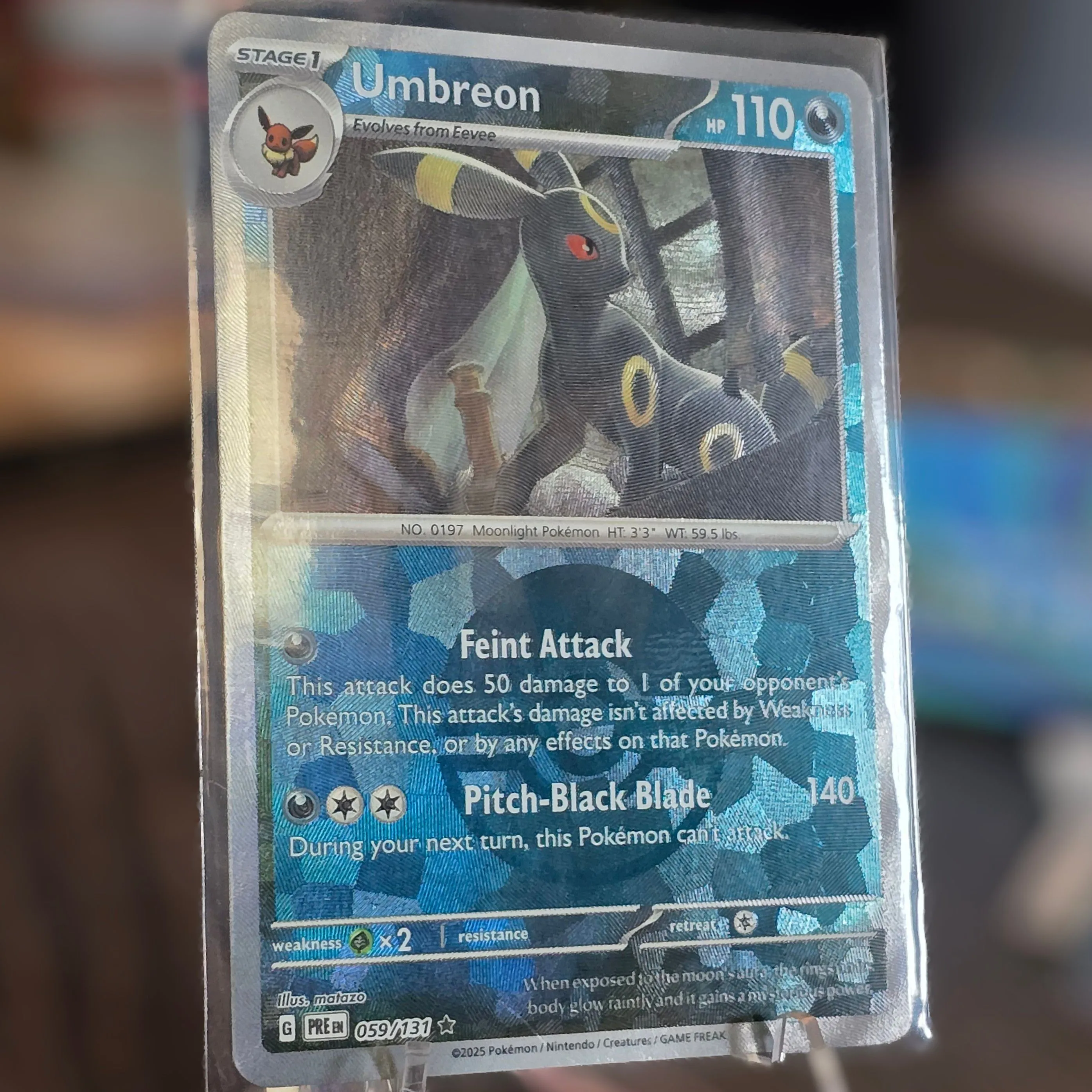 Pokemon Umbreon PokeBall reverse Holo 059/131 - Prismatic Evolutions   Whatnot: Shop, Sell, Connect