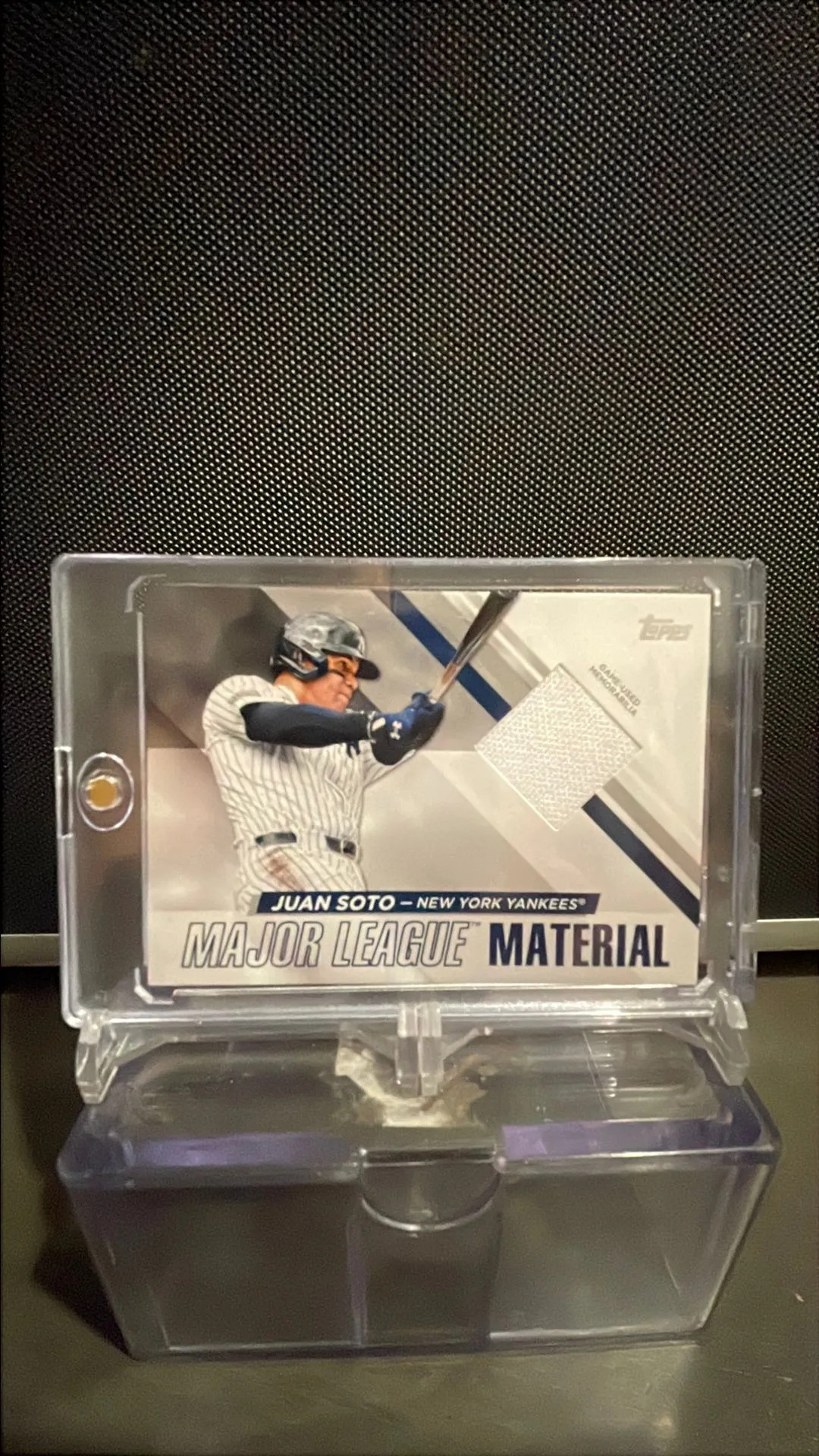 Product image for 2024 Topps Update Juan Soto Major League Material Game-Used Memorabilia Relic  Yankees