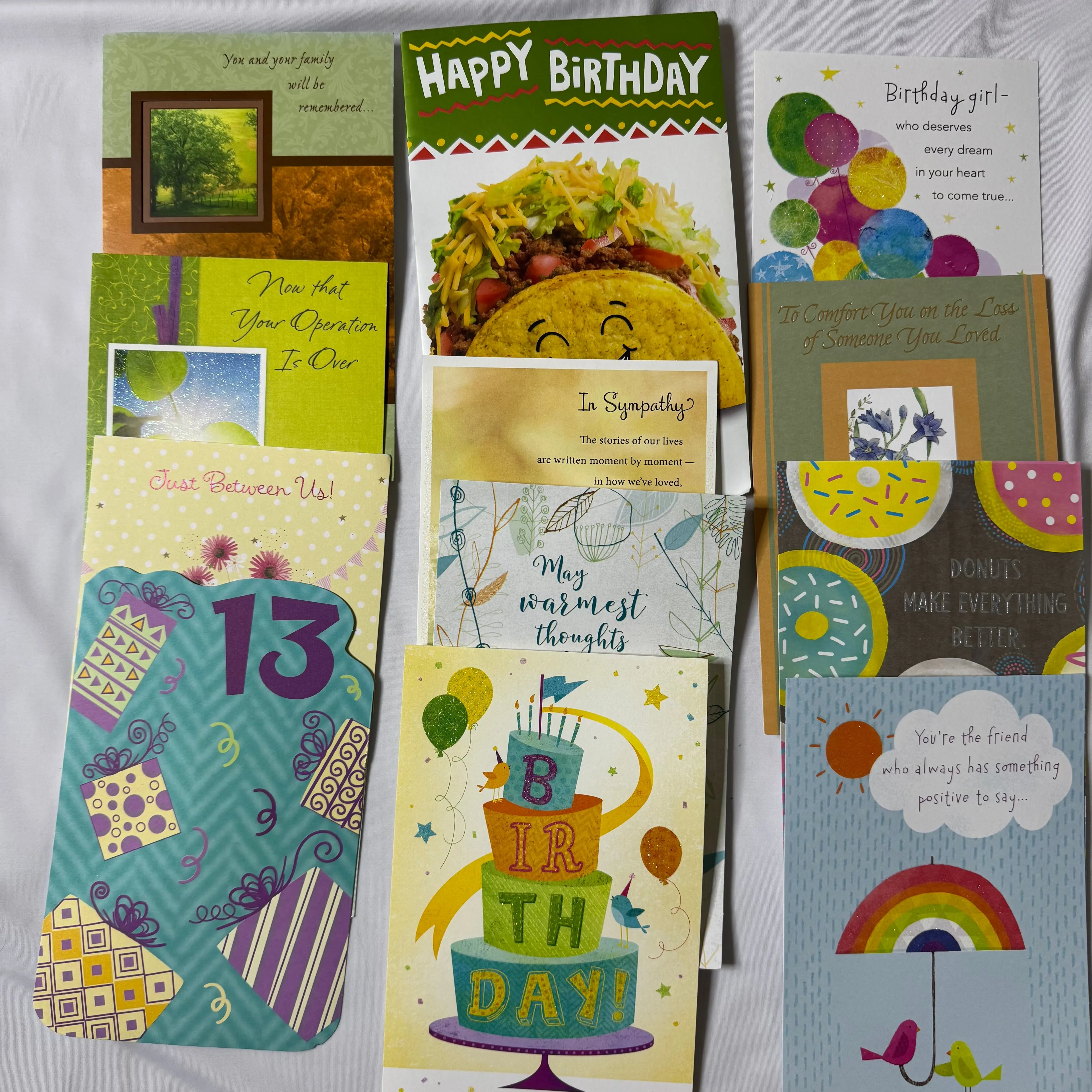 Product image for 12. 12 Greeting Cards, Ephemera, unused cards, bundle lot