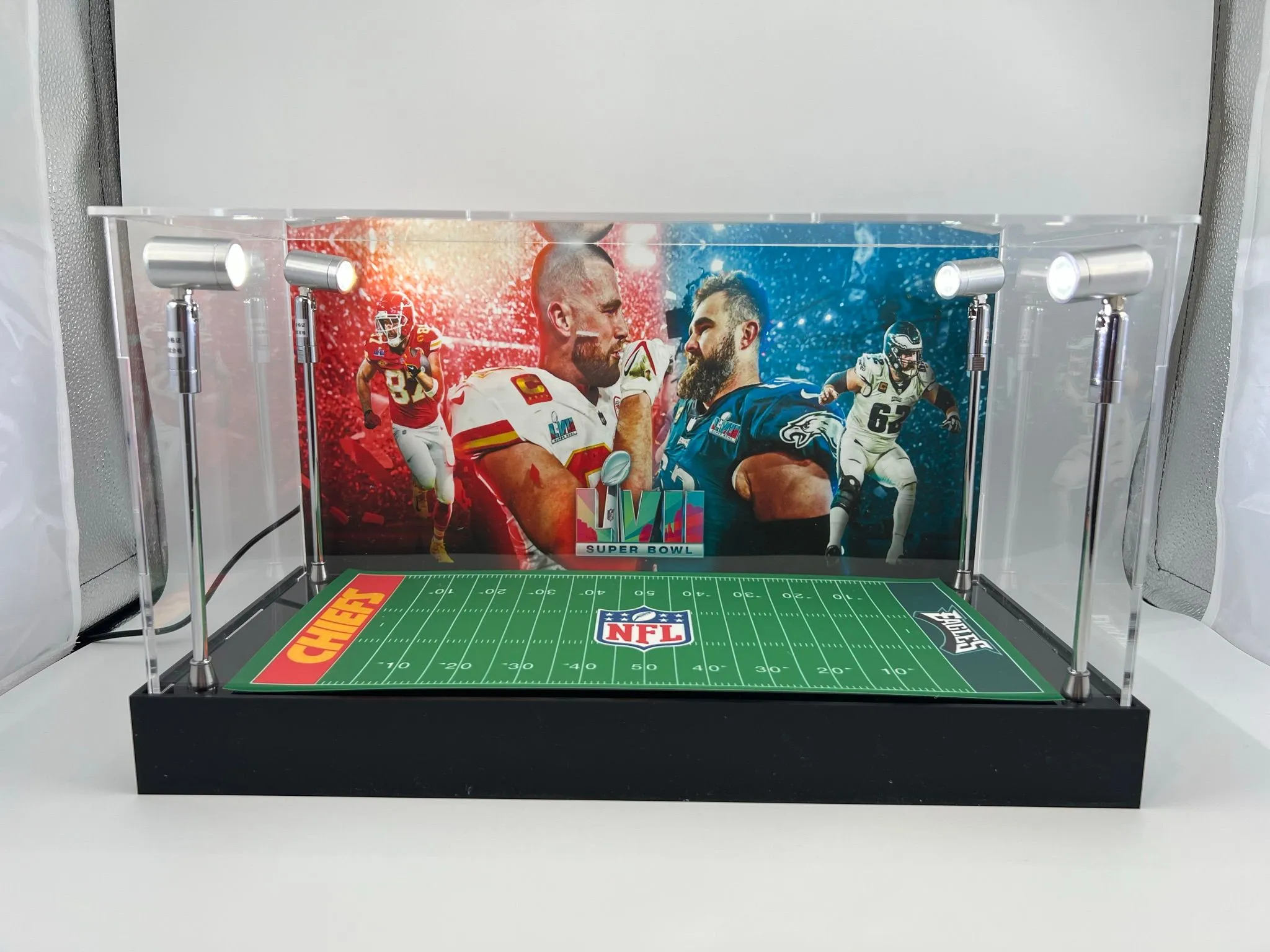 trading card sleeves target Amazon.com: Sports Card Display Case with LED Light - PSA Graded, Football,  Trading Wall Display main image 0