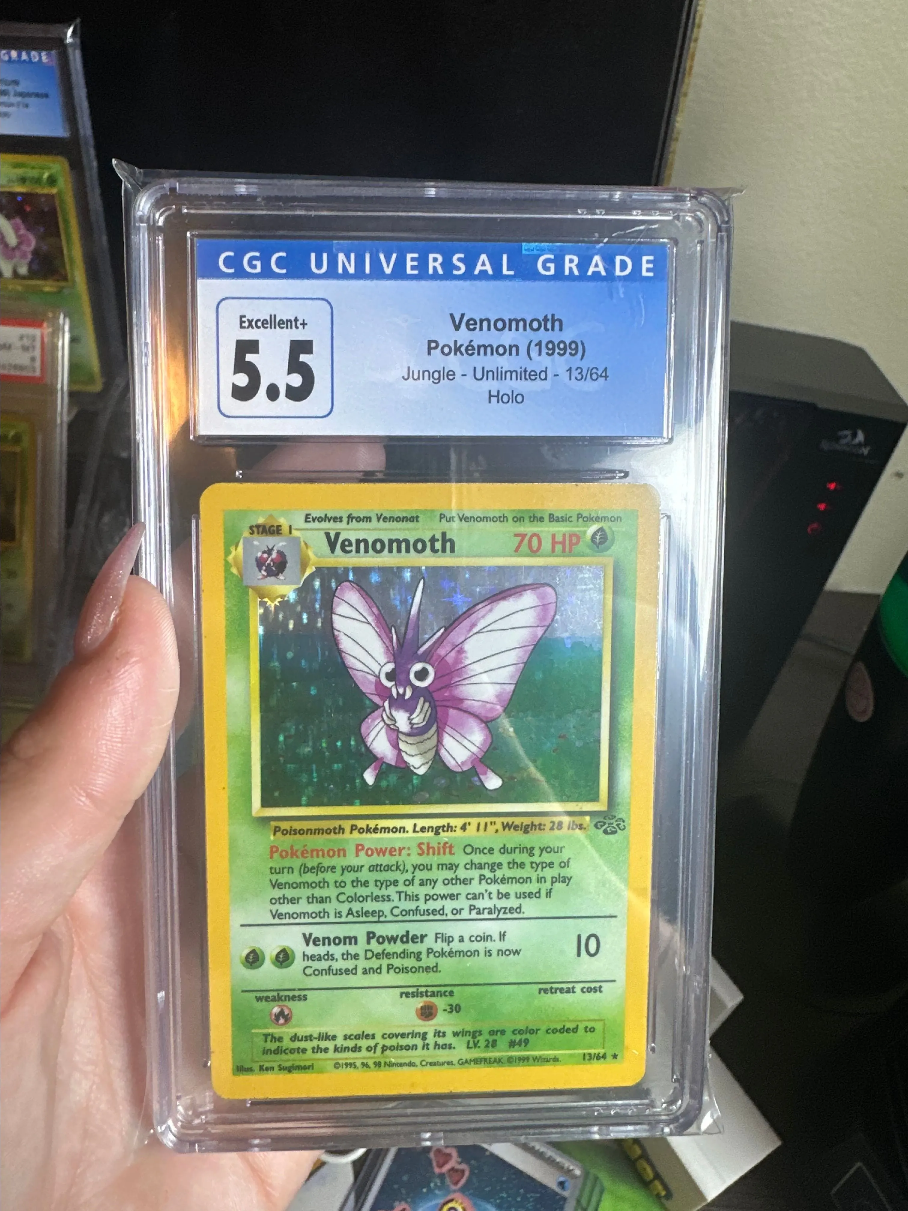 Product image for 1999 VENOMOTH JUNGLE UNLIMITED HOLO CGC 5.5