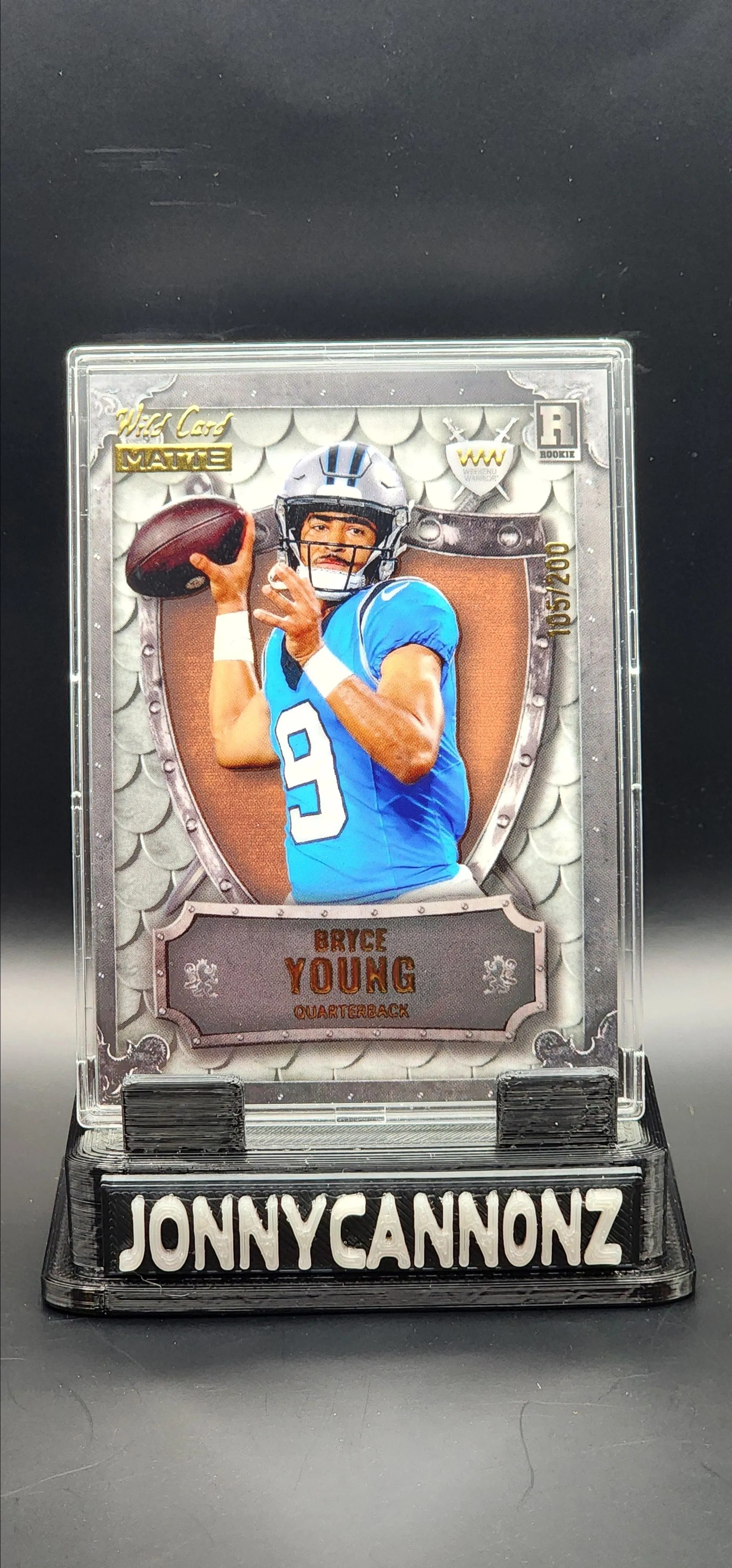 Product image for Bryce Young - Carolina Panthers  - 2023 - Wild Card Matte - Weekend Warrior - Numbered 105/200