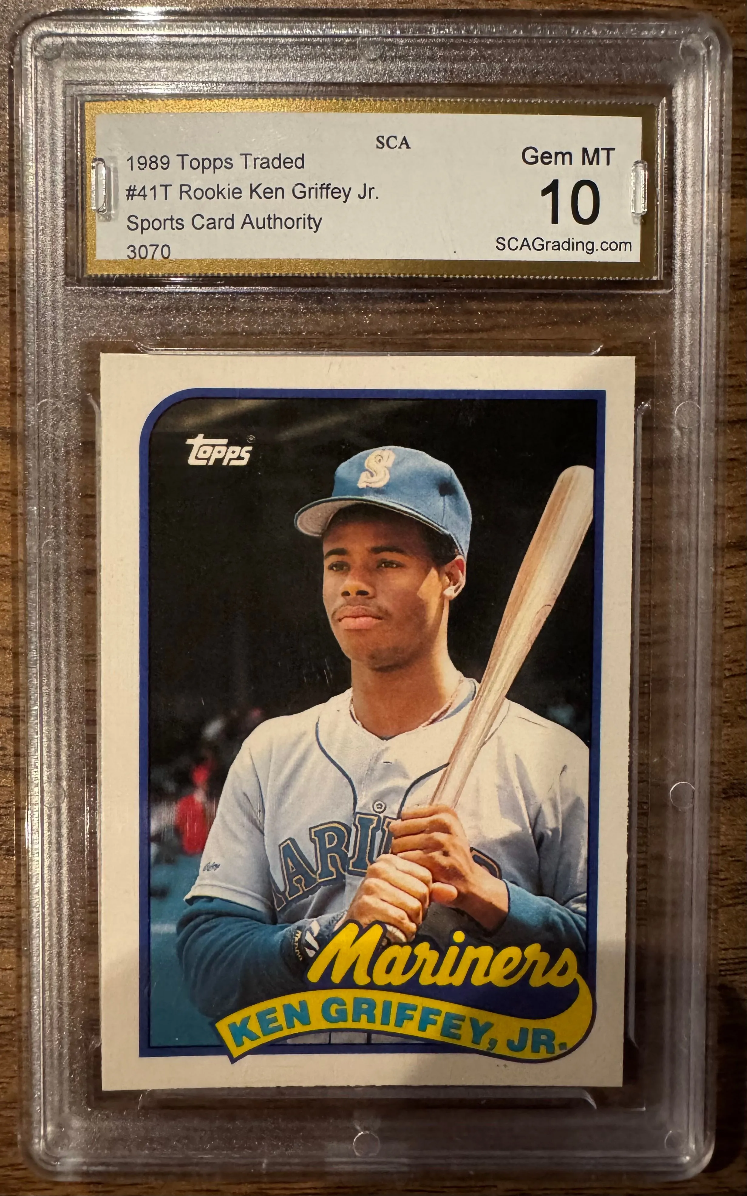 Product image for Ken Griffey Jr Rookie 1989 Topps Traded #41T SCA 10 Seattle Mariners