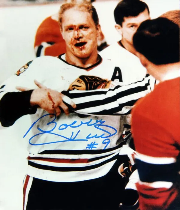 Product image for Bobby Hull - "Bloody Bobby" - Autographed 8 x 10