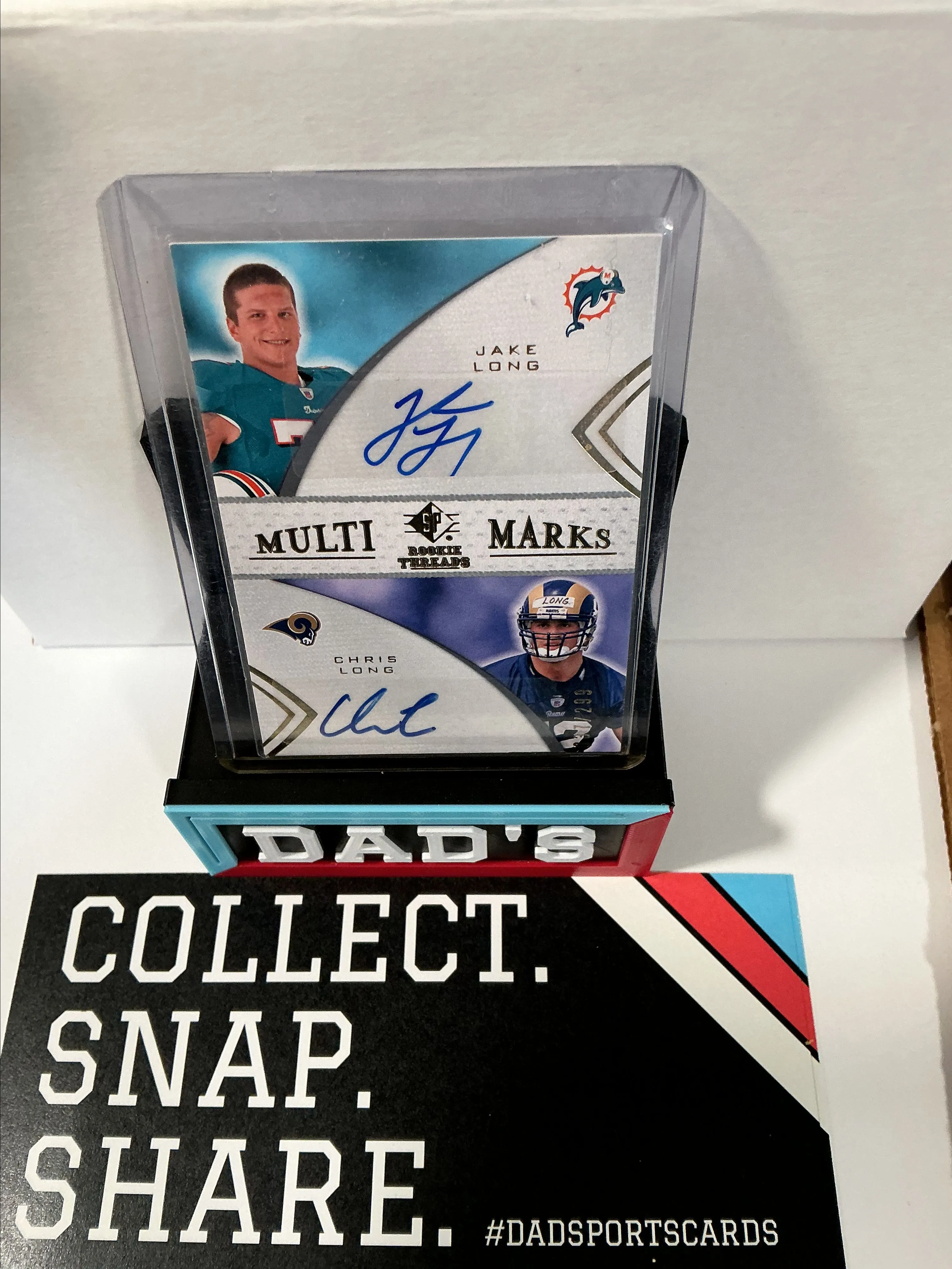 Product image for Chris Long Jake Long Dual Auto /299 SP Rookie Threads 2008 Multi-Marks