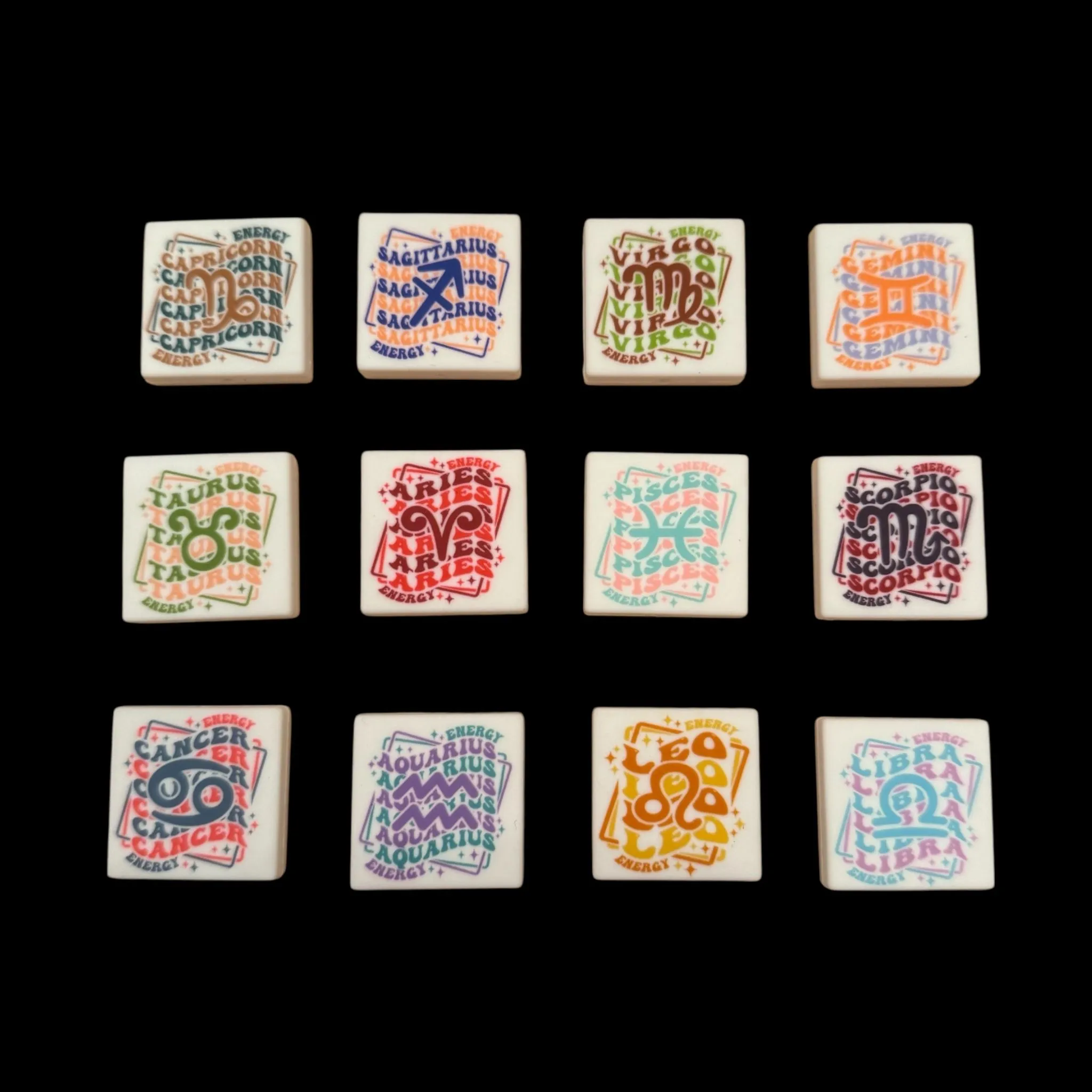 Product image for Zodiac Silicone Focal Beads 12 Pack