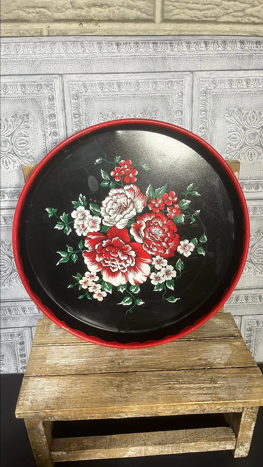 Product image for 002.) Vintage Floral Tray