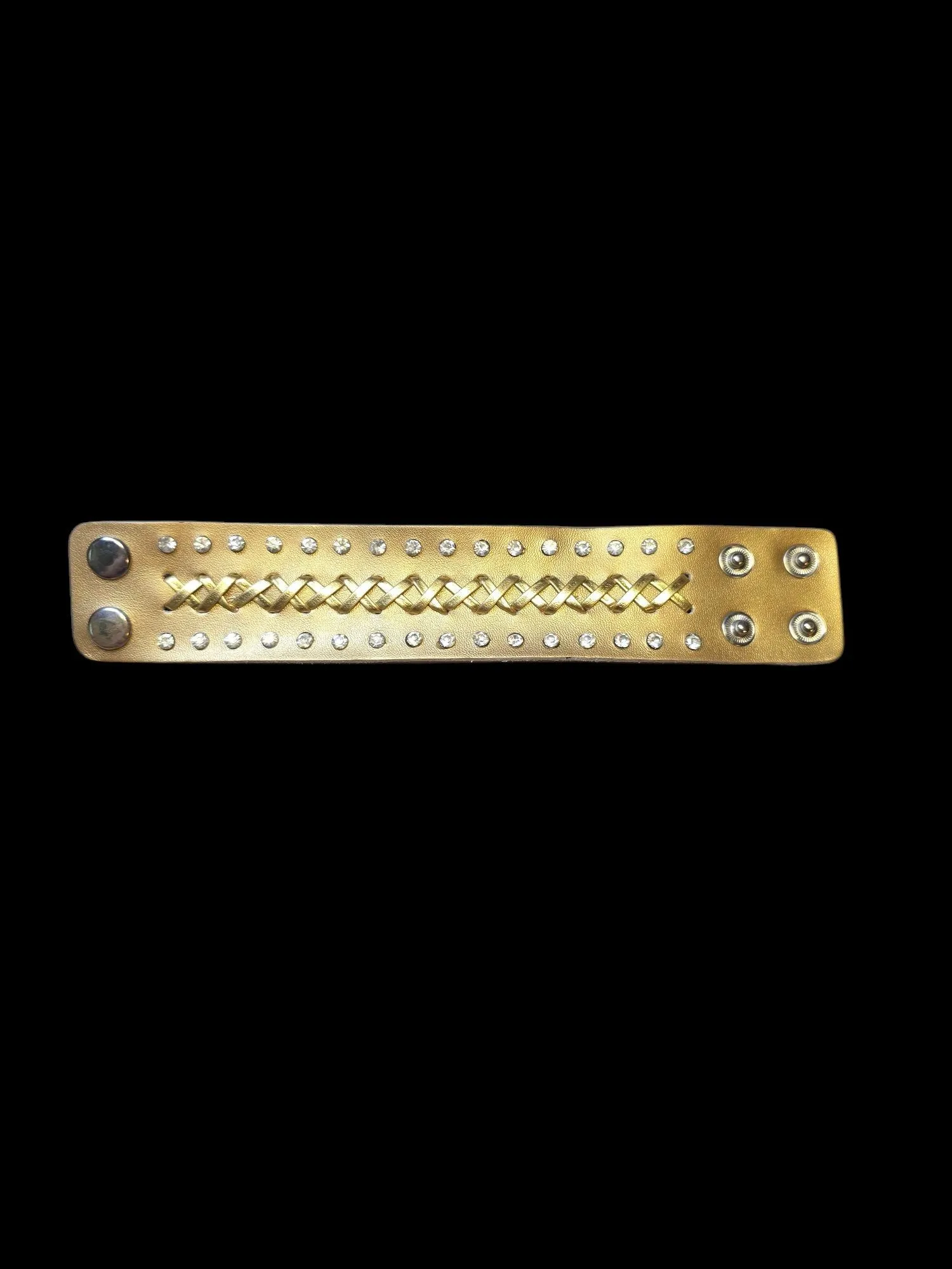 Product image for 075 Vintage Faux Leather Goldtone With Snap Clasp