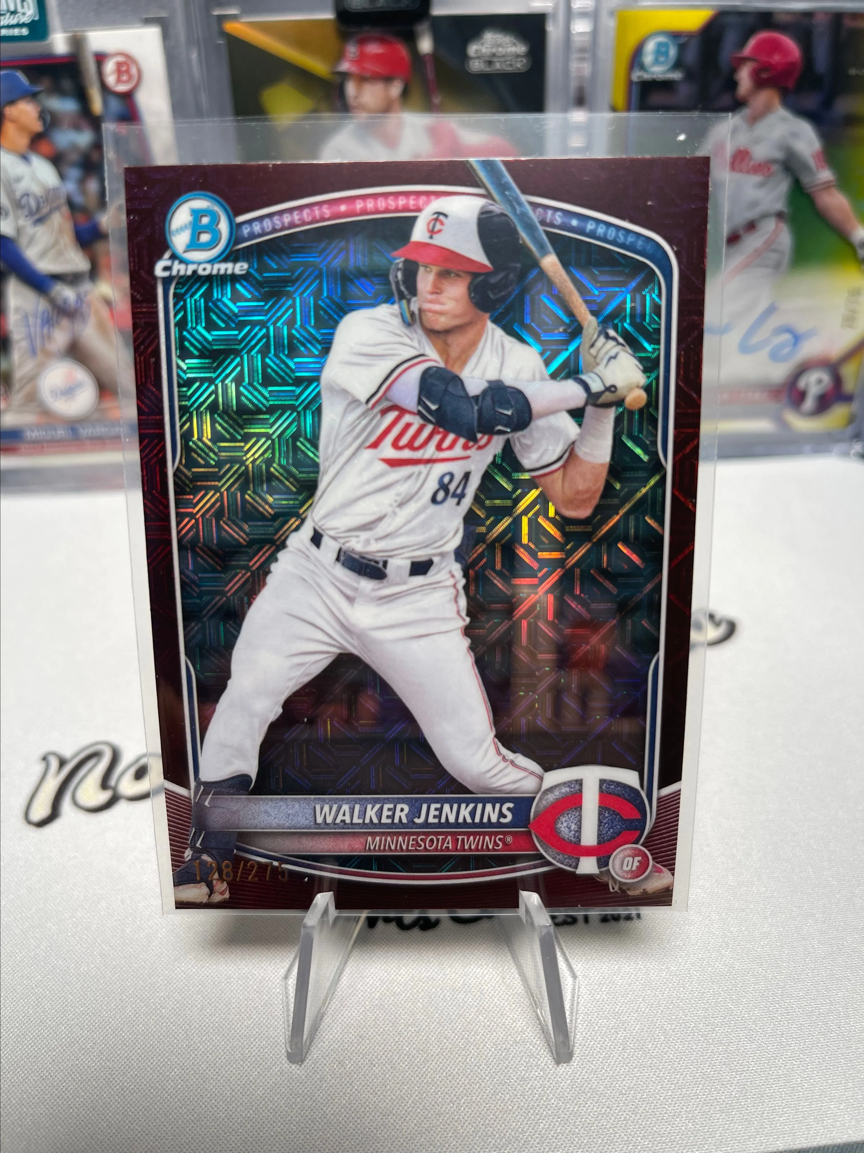 Product image for Walker Jenkins 2025 Bowman Chrome Mega <128/275 Burgandy> MIN Twins