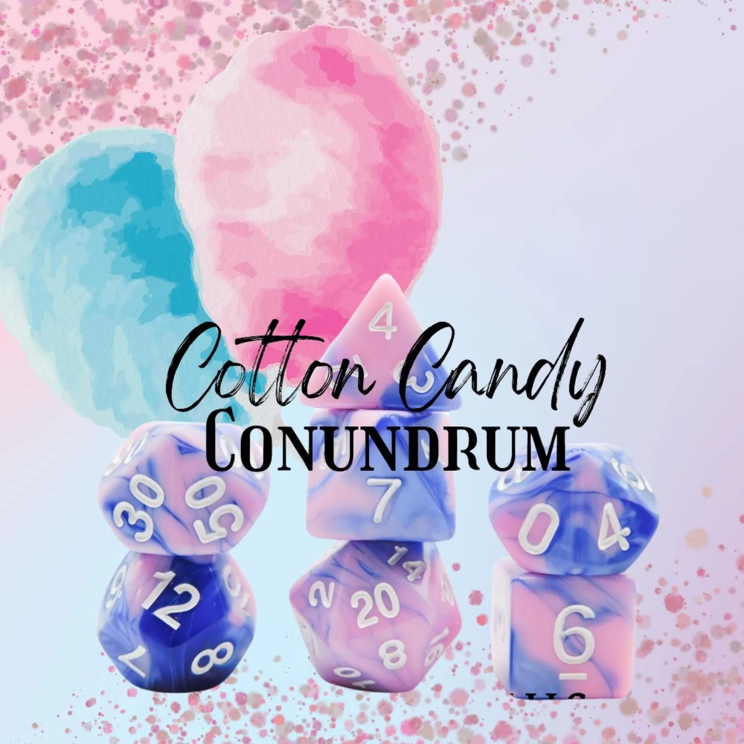 Product image for [COTTON CANDY CONUNDRUM] 7pc Acrylic Dice Set [ACR127]