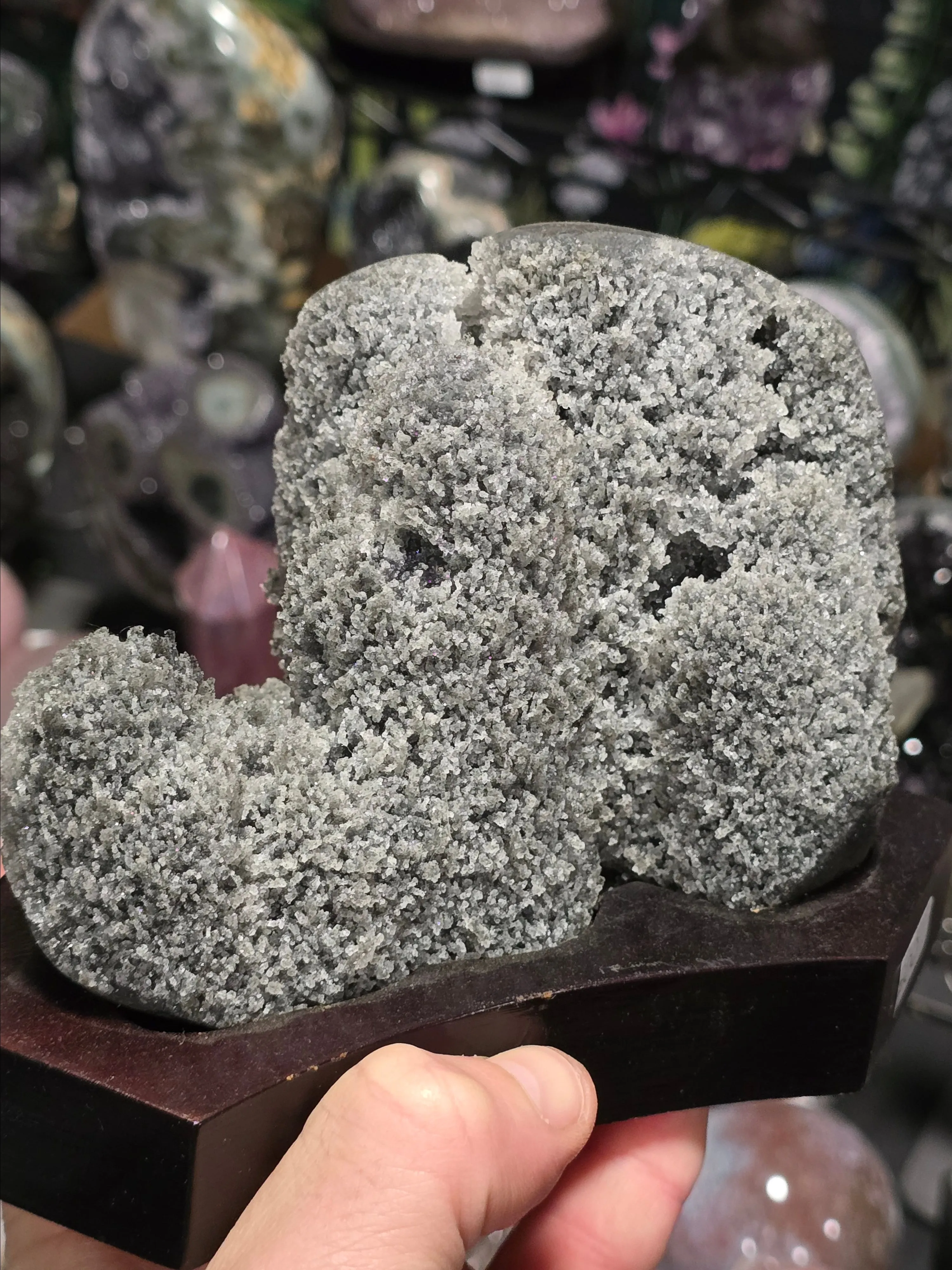 Product image for Uruguay Jamethyst Stalactite "Elephant" Display #21