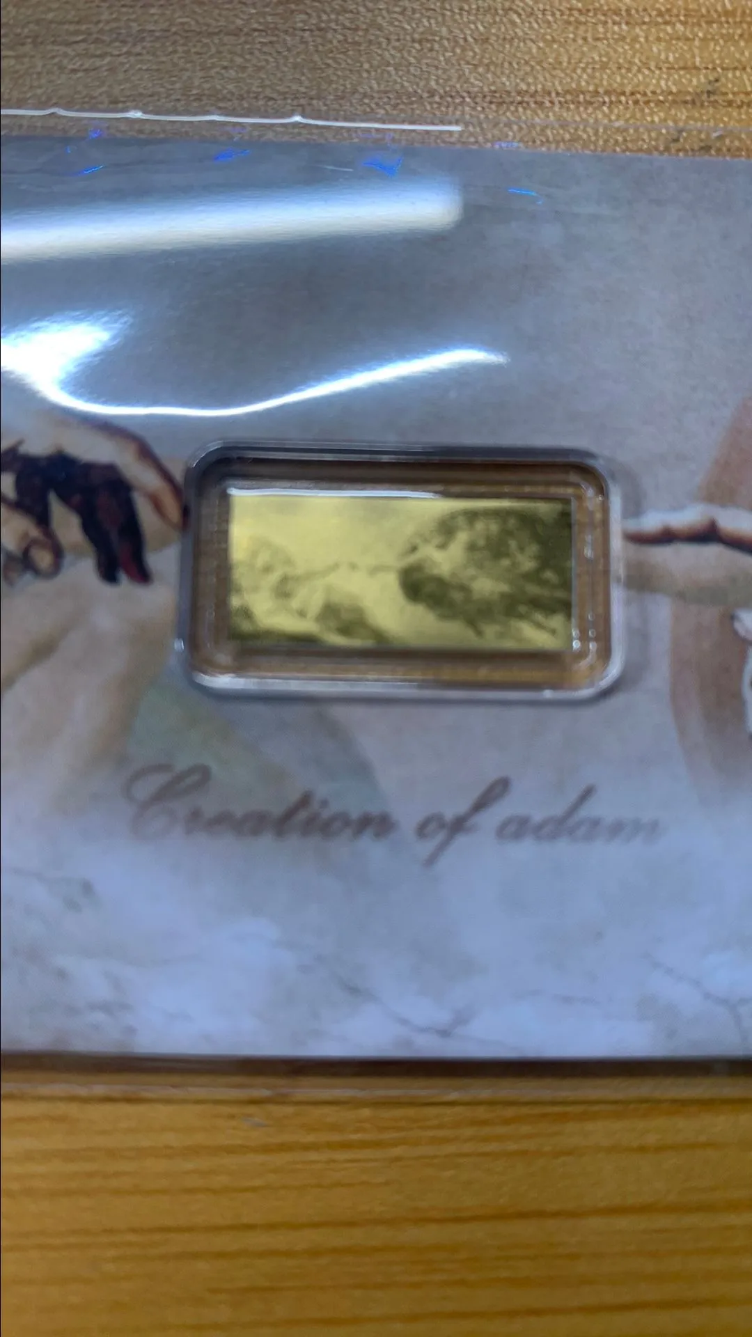 Product image for .9999 GOLD MICHAEL ANGELO 'CREATION OF ADAM' 1/1000 TROY OZ.