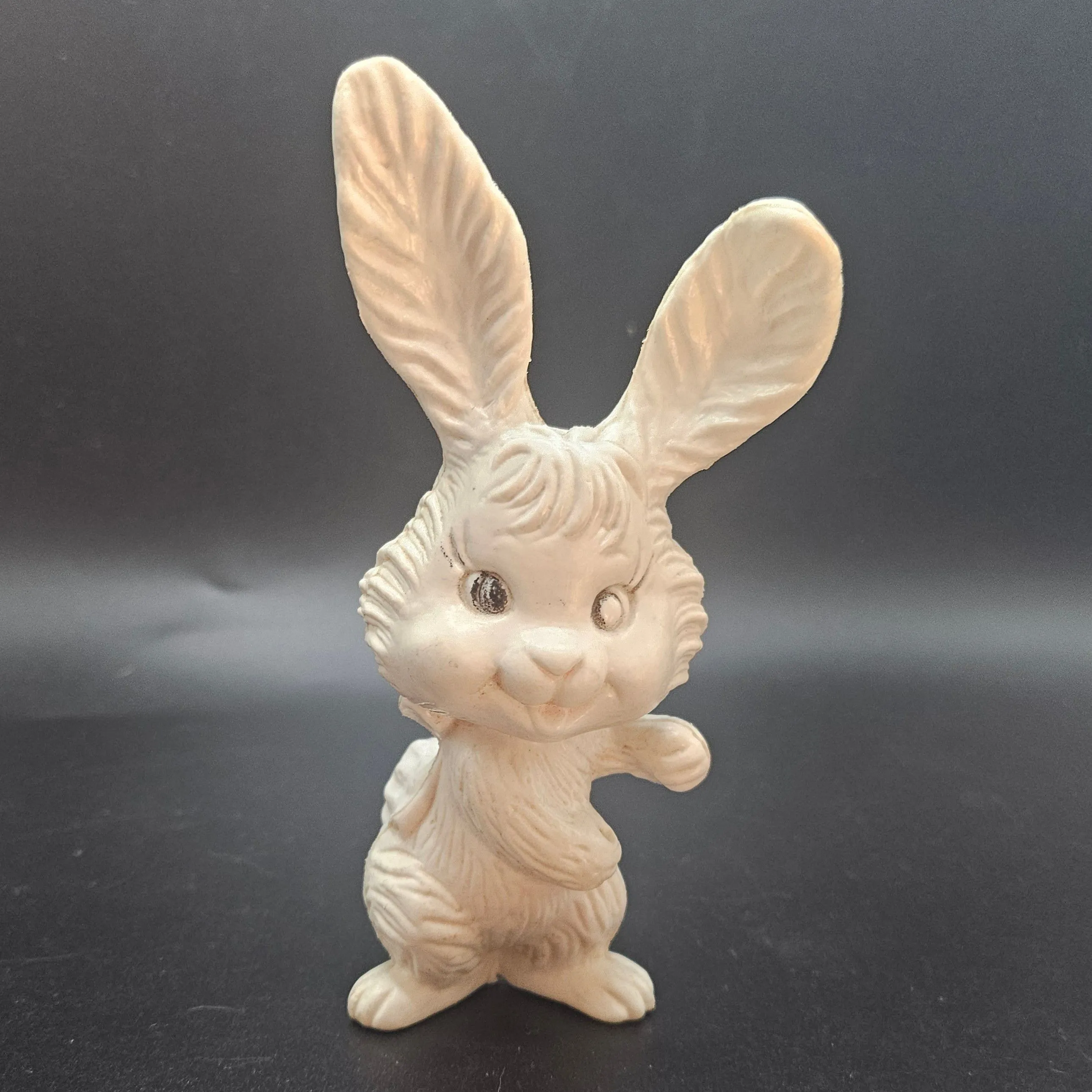 Product image for VTG Hard Plastic Hollow Blow Mold White Bunny Easter Rabbit Cake Topper (?) Anthropomorphic Kitsch