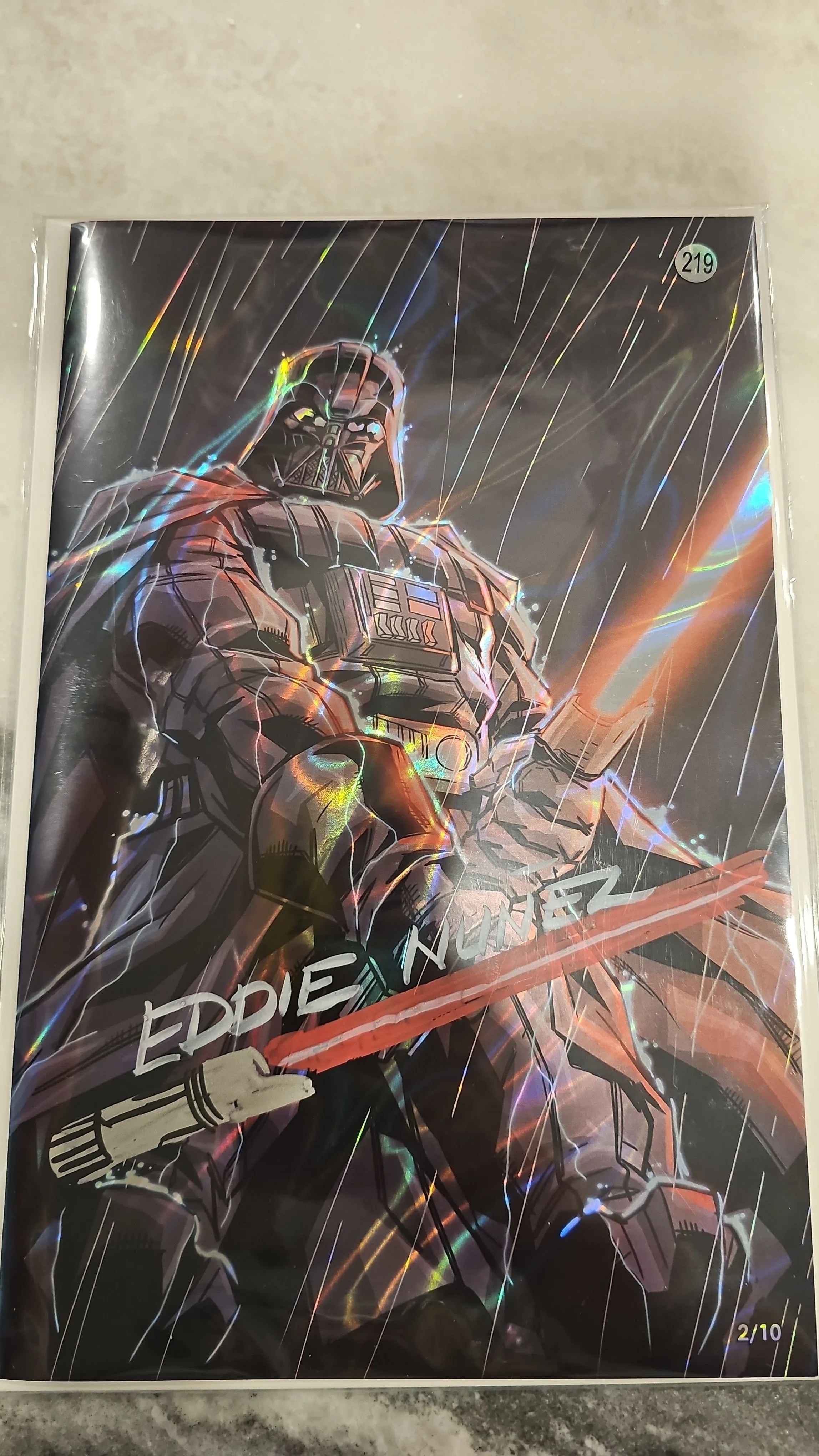 Product image for Limited Edition Darth Vader Sketch Book Signed by Eddie Nunez