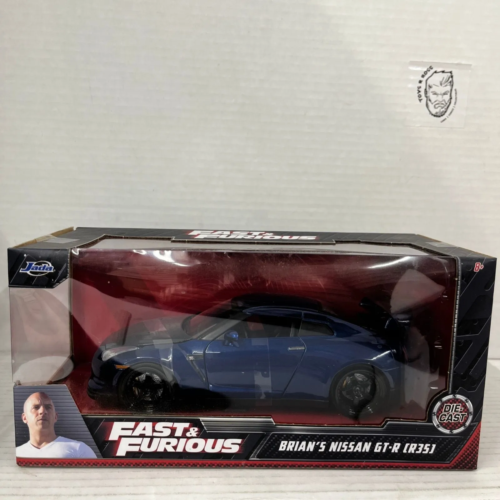 Product image for BRIAN'S 2009 NISSAN GTR R35 BLUE "FAST & FURIOUS " 1/24 DIECAST MODEL JADA 97036