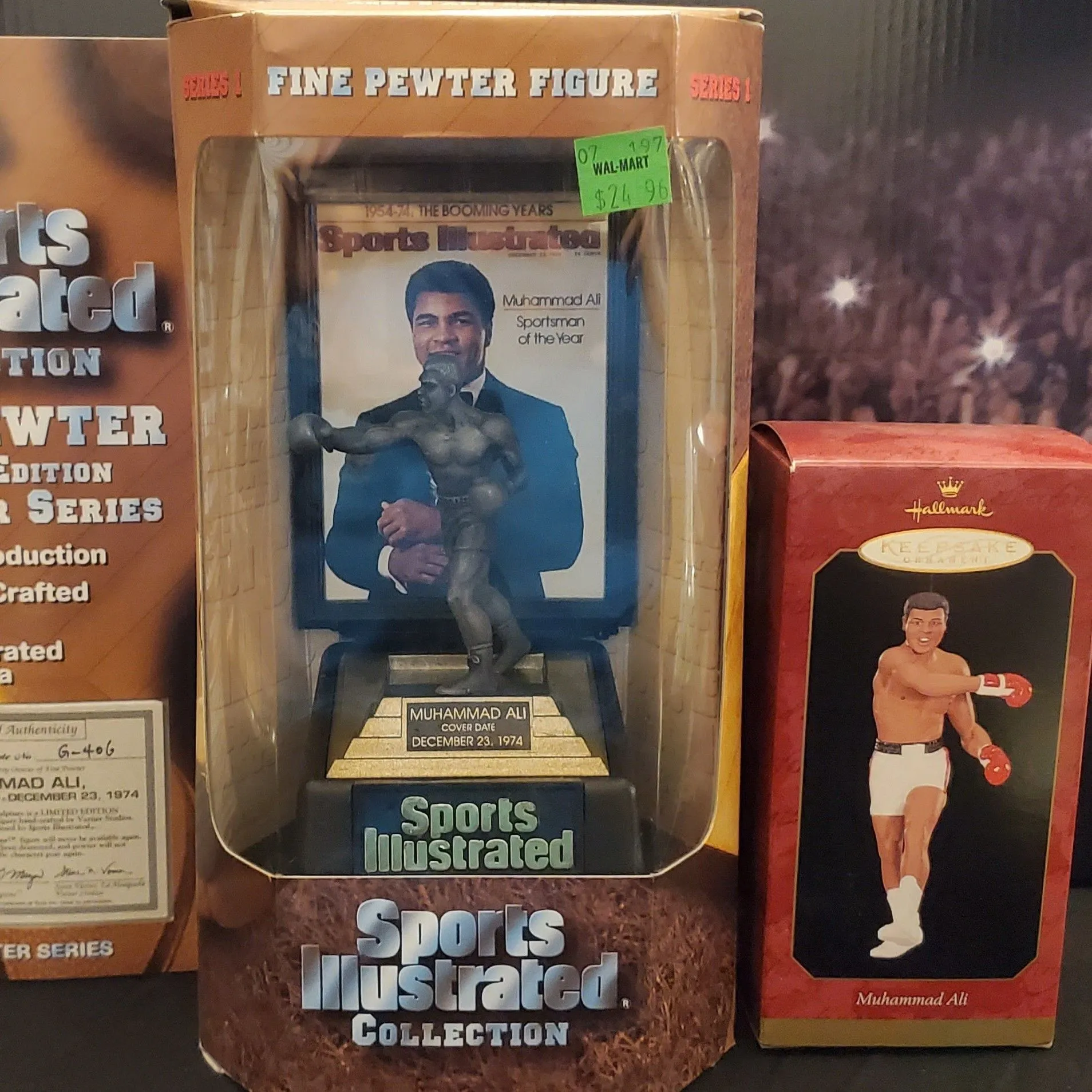 Product image for 1997 Sports Illustrated Muhammad Ali pewter figure/Hallmark Muhammad Ali Ornament
