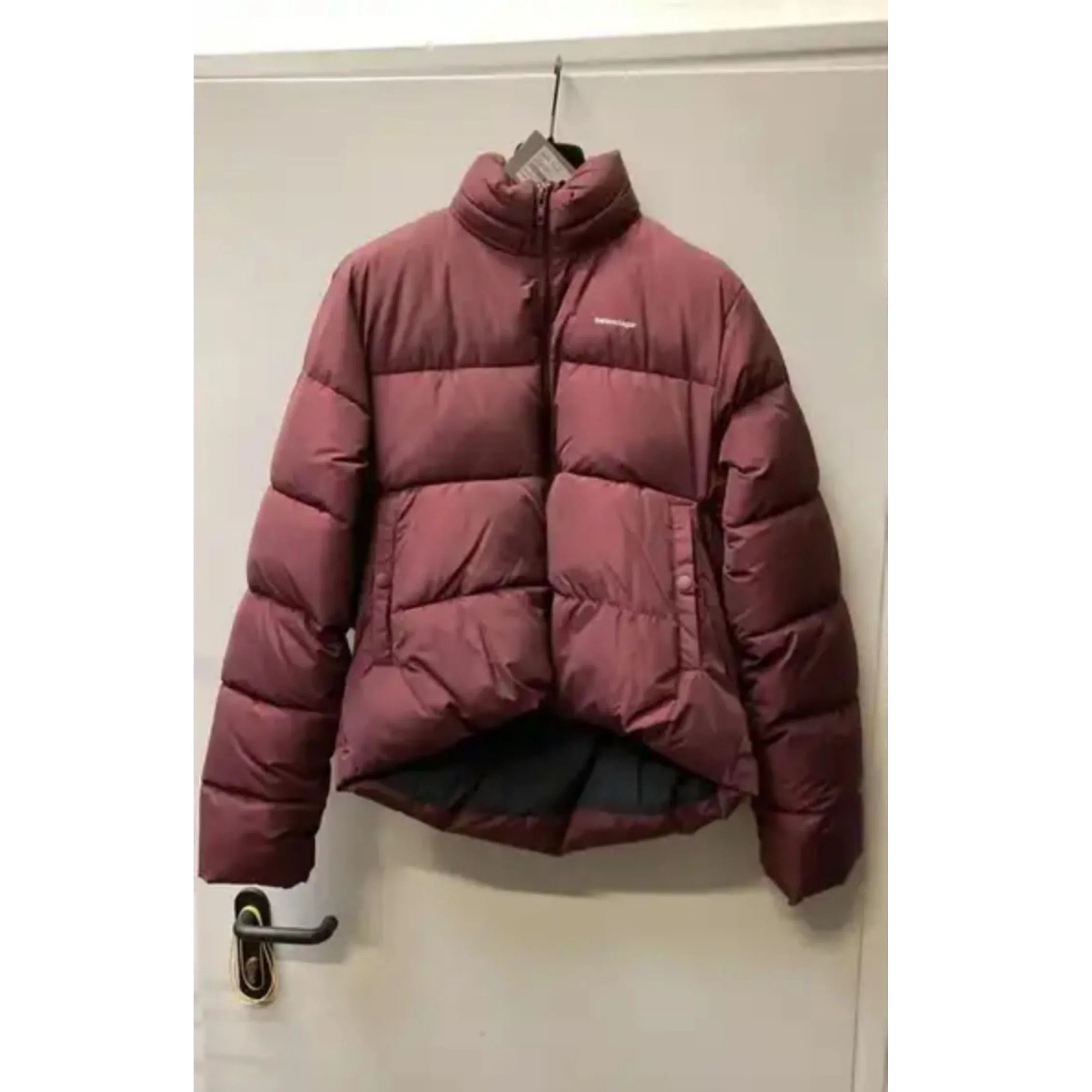 Product image for Balenciaga, C Puffer Coat in Burgandy