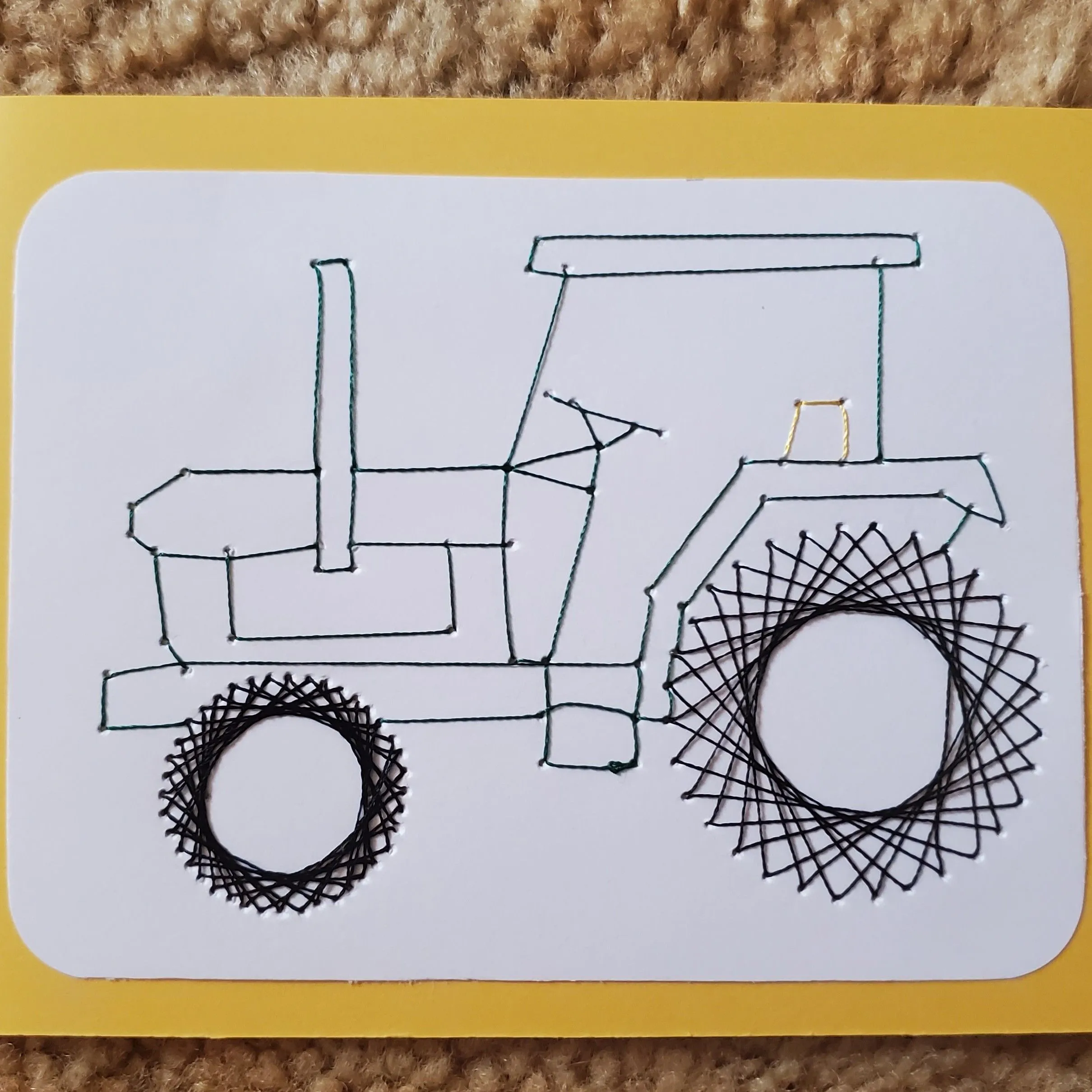 Product image for Tractor Card- sewn