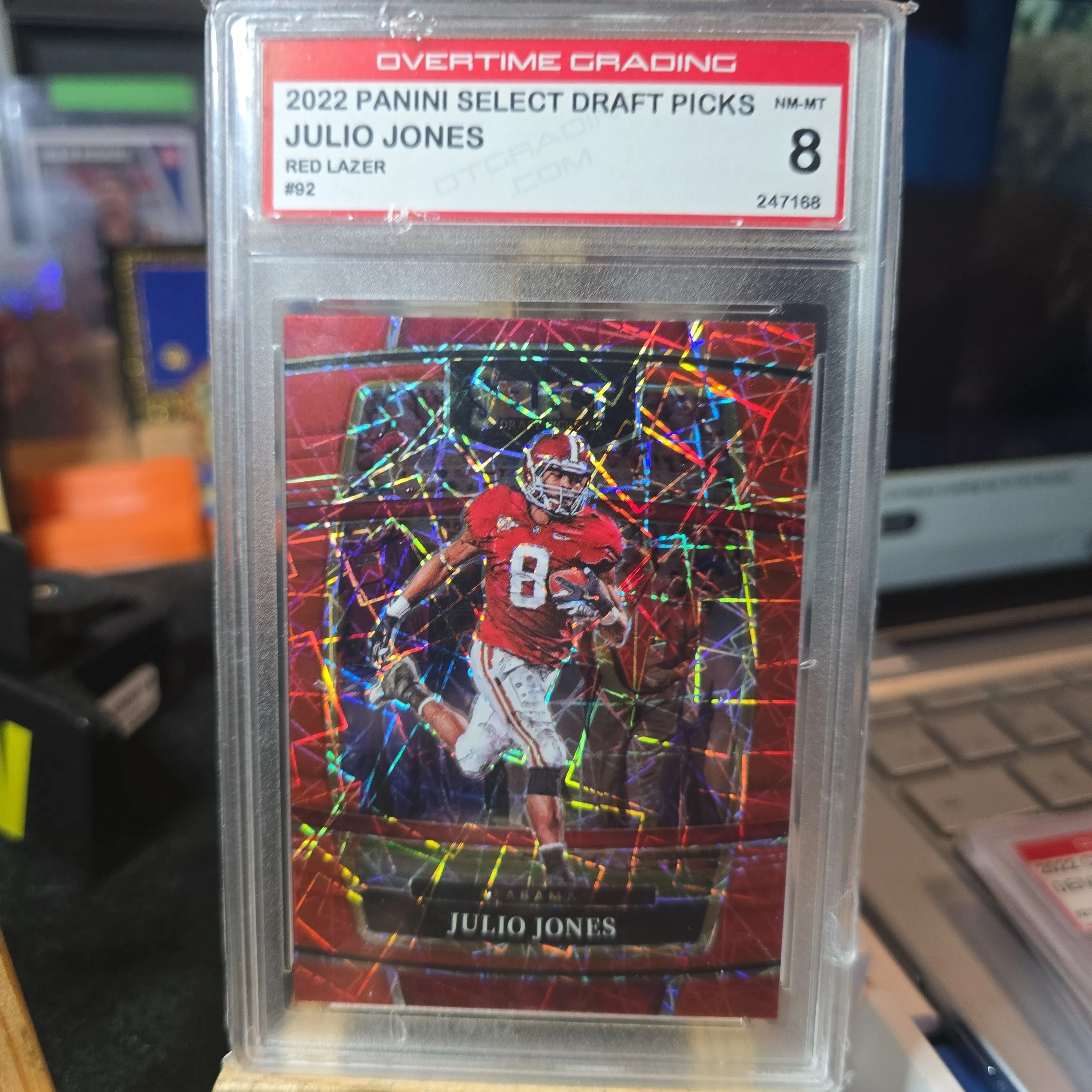 Product image for 2022 panini select draft picks JULIO JONES red lazer otg8 nm-mt
