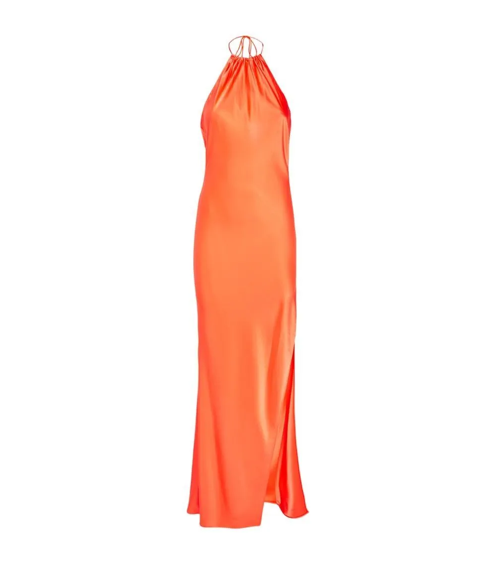NWT ALICE & OLIVIA ZUMI SLIP BACKLESS DRESS Coral Sunset  Whatnot: Shop,  Sell, Connect