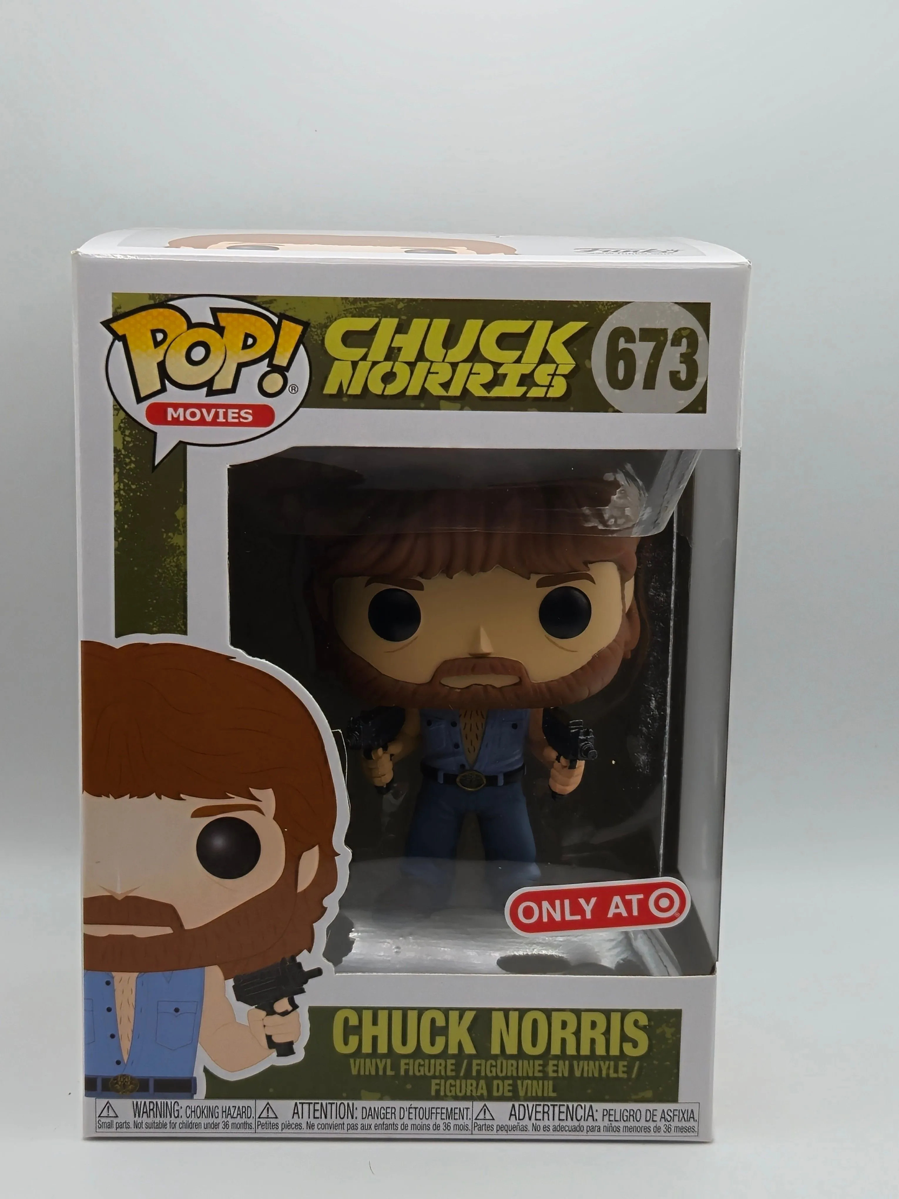 Product image for Funko Pop! Movies Vinyl: Chuck Norris (Uzis) - Target (Exclusive) #673 *VAULTED*