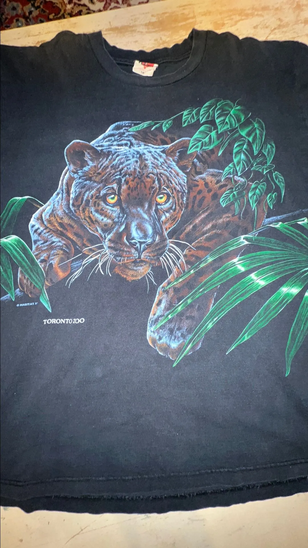 Product image for 018: 90s LEOPARD HABITAT AOP NATURE - L (22X29.5)