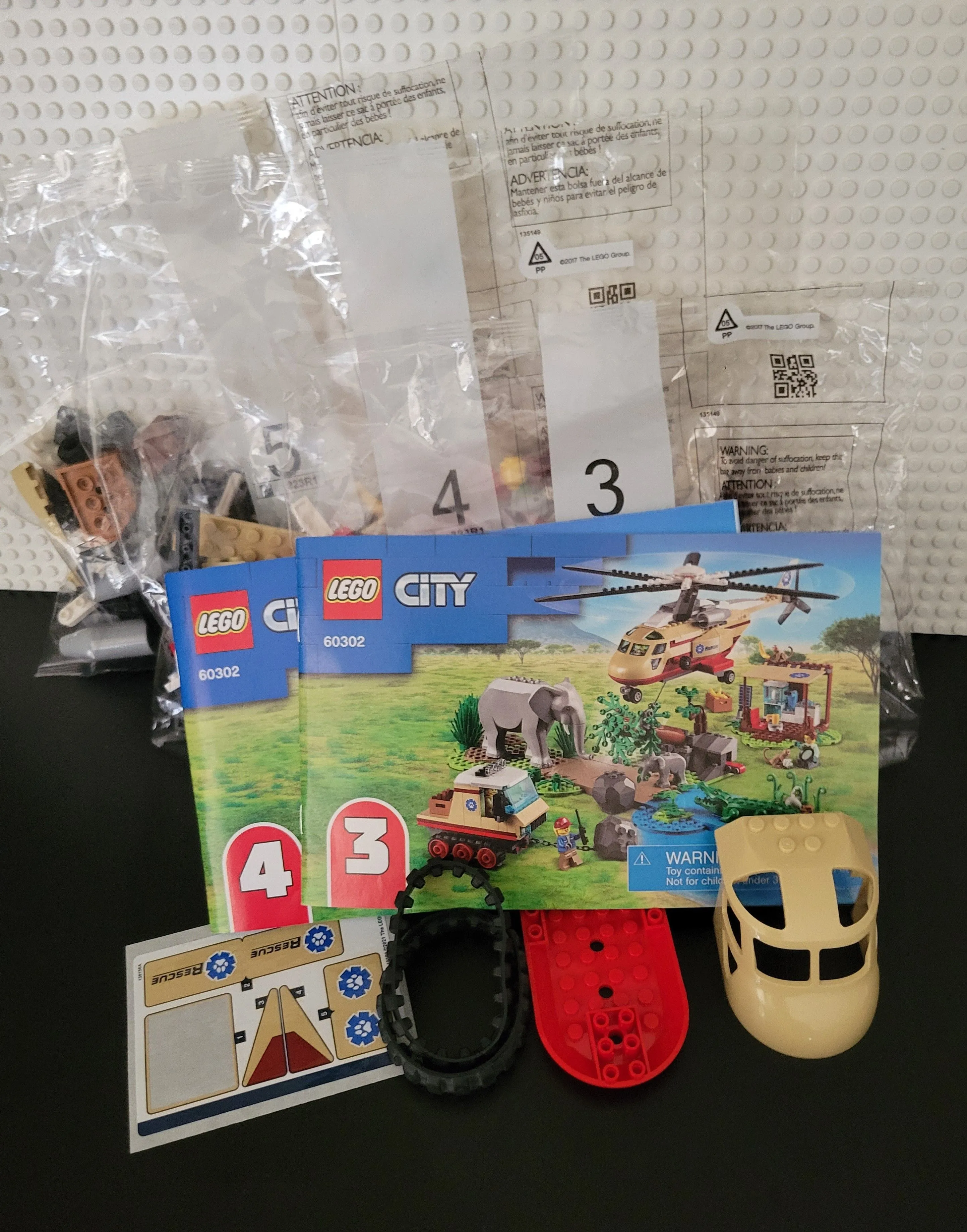 Product image for LEGO - City - Wildlife Rescue Operations Helicopter and Vehicle builds ONLY #60302