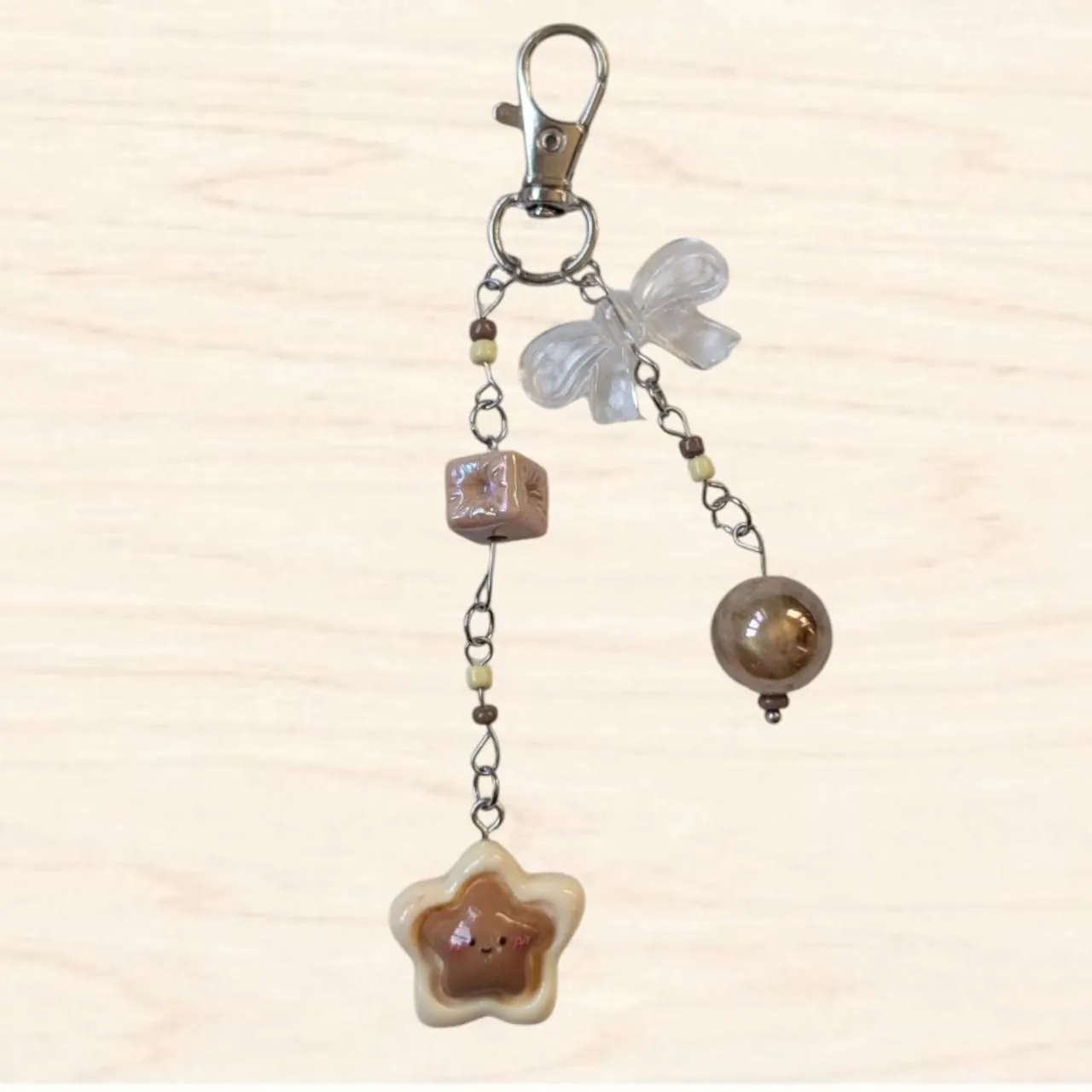 Product image for Mocha Babies Handmade Keychain Bag Charm - Star Bright 🌟