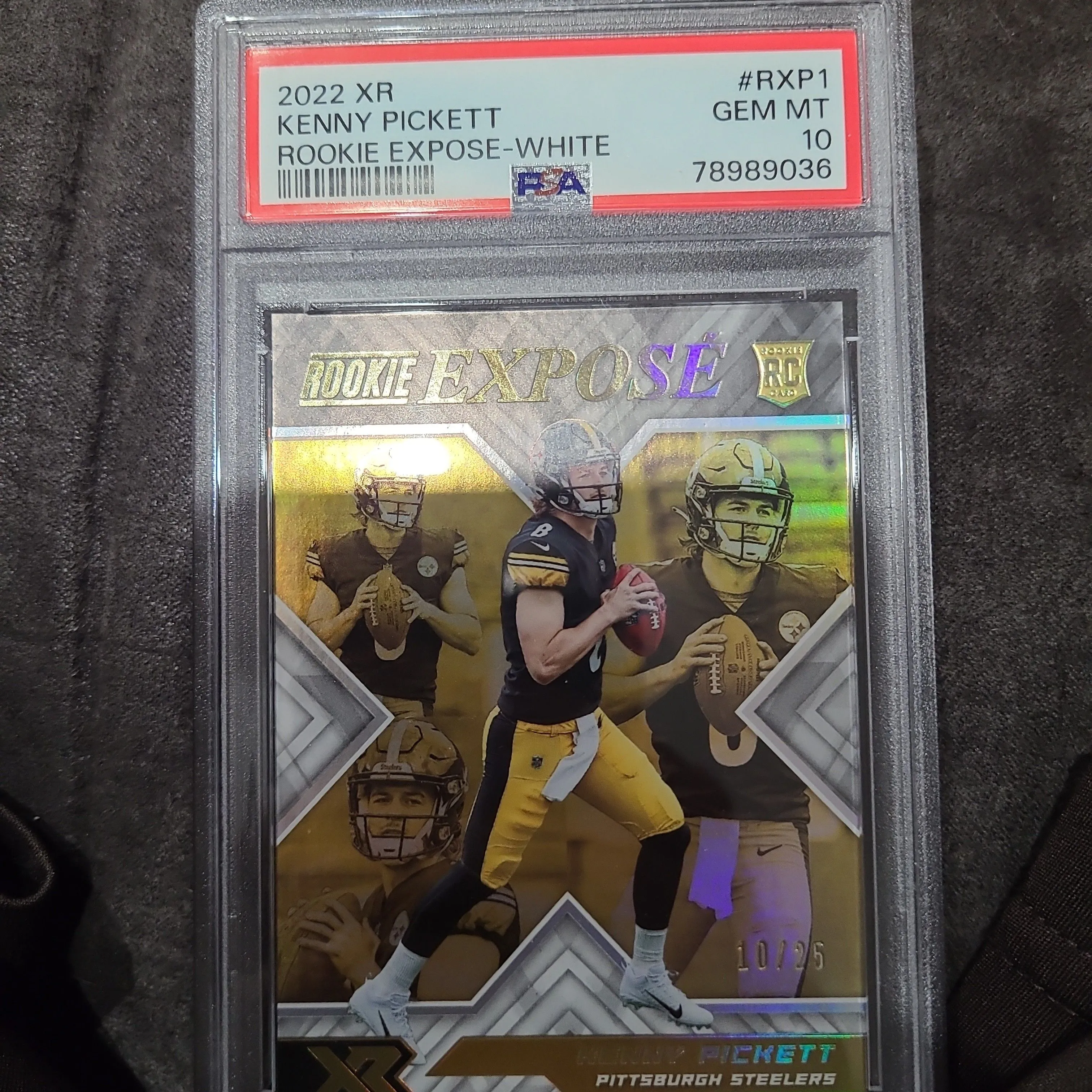 Product image for 2022 Panini Xr Rookie Expose Kenny Pickett RXP1 Rookie Expose-White PSA GEM MT 10