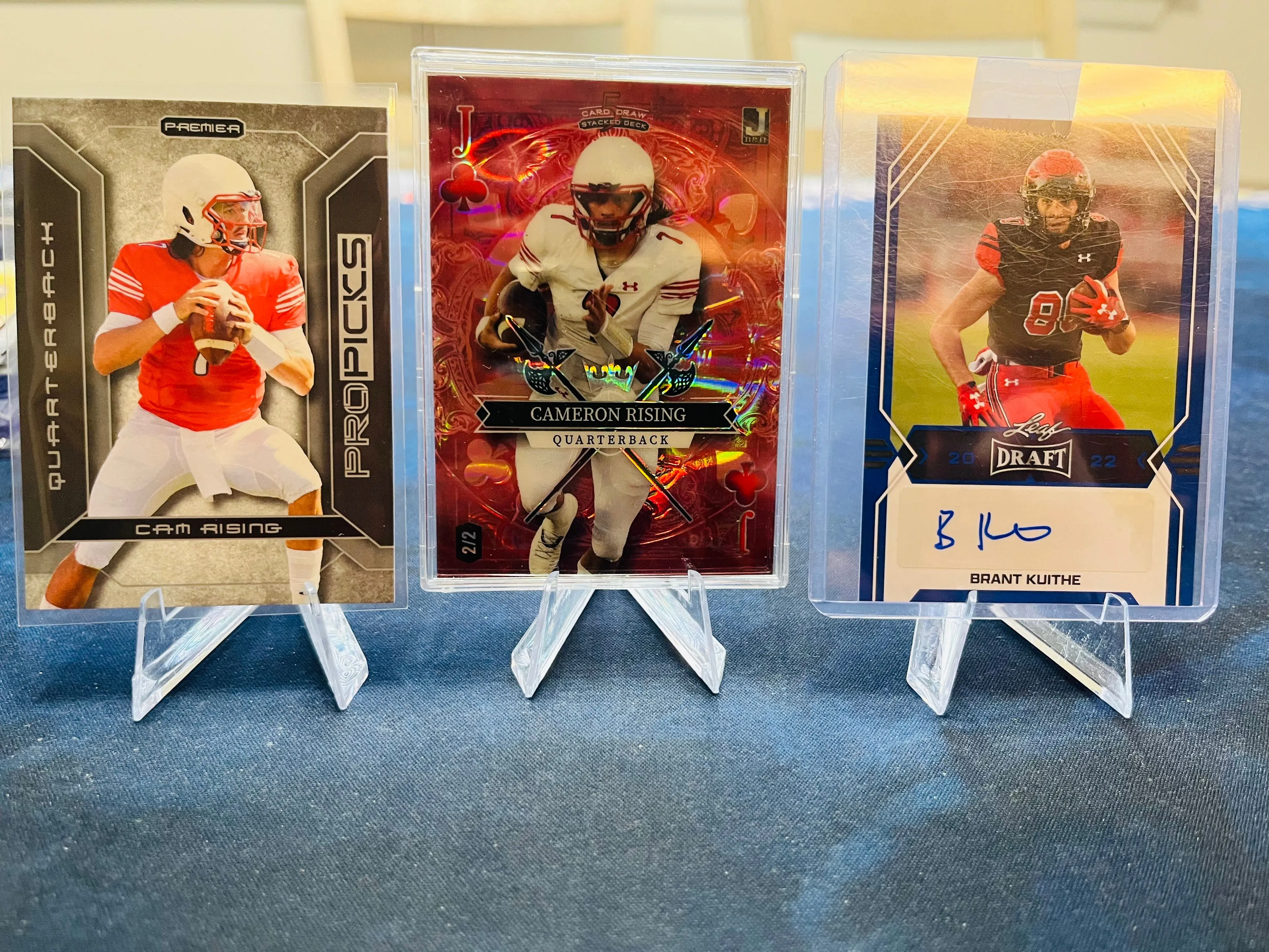 Product image for Utah Utes Card Lot! Cameron Rising Numbered /2, Brant Kuithe auto