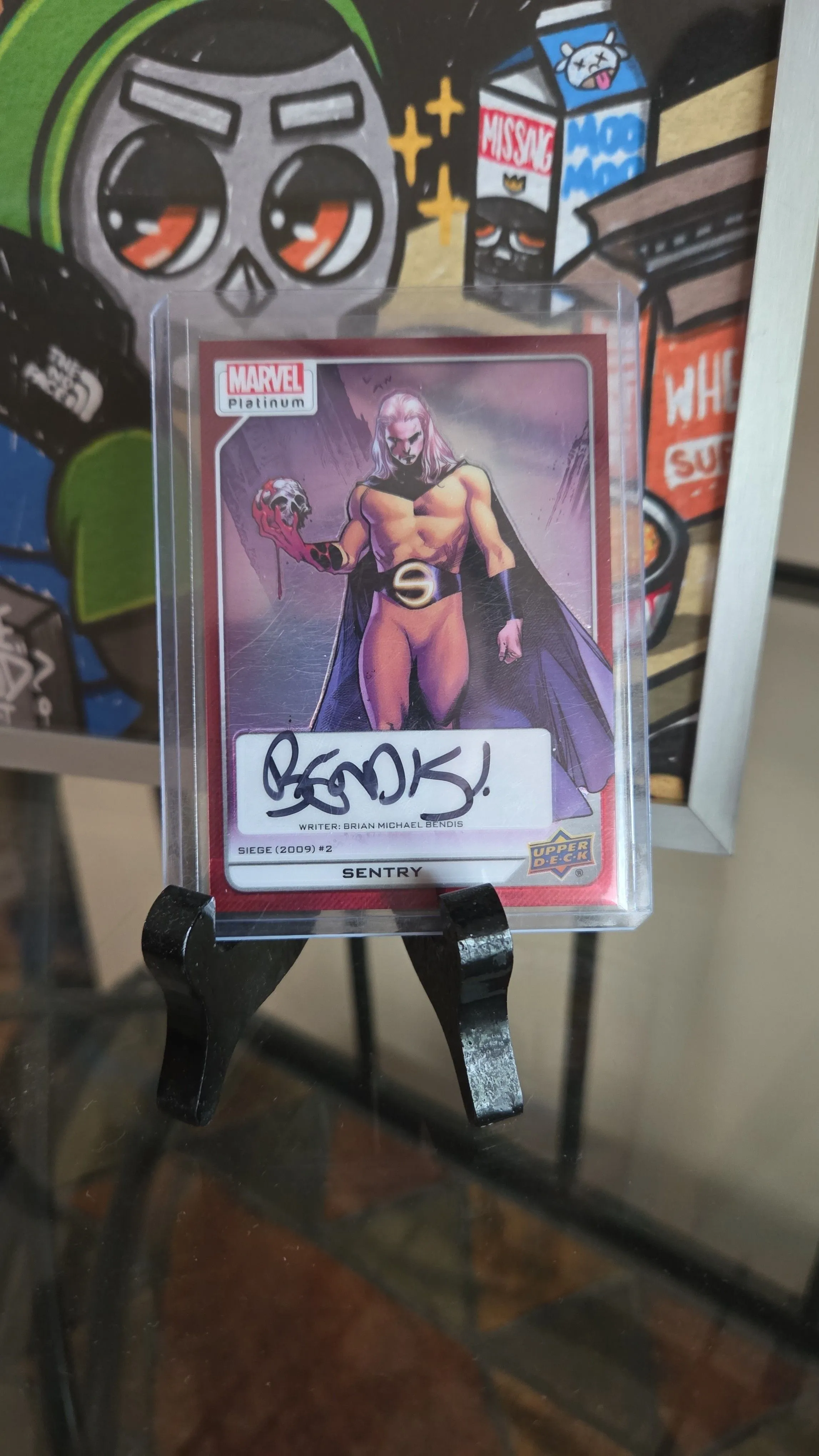 Product image for Marvel -  Sentry - 2023 Marvel Platinum Creator Auto Red Rainbow - Writer Brian Michael Bendis