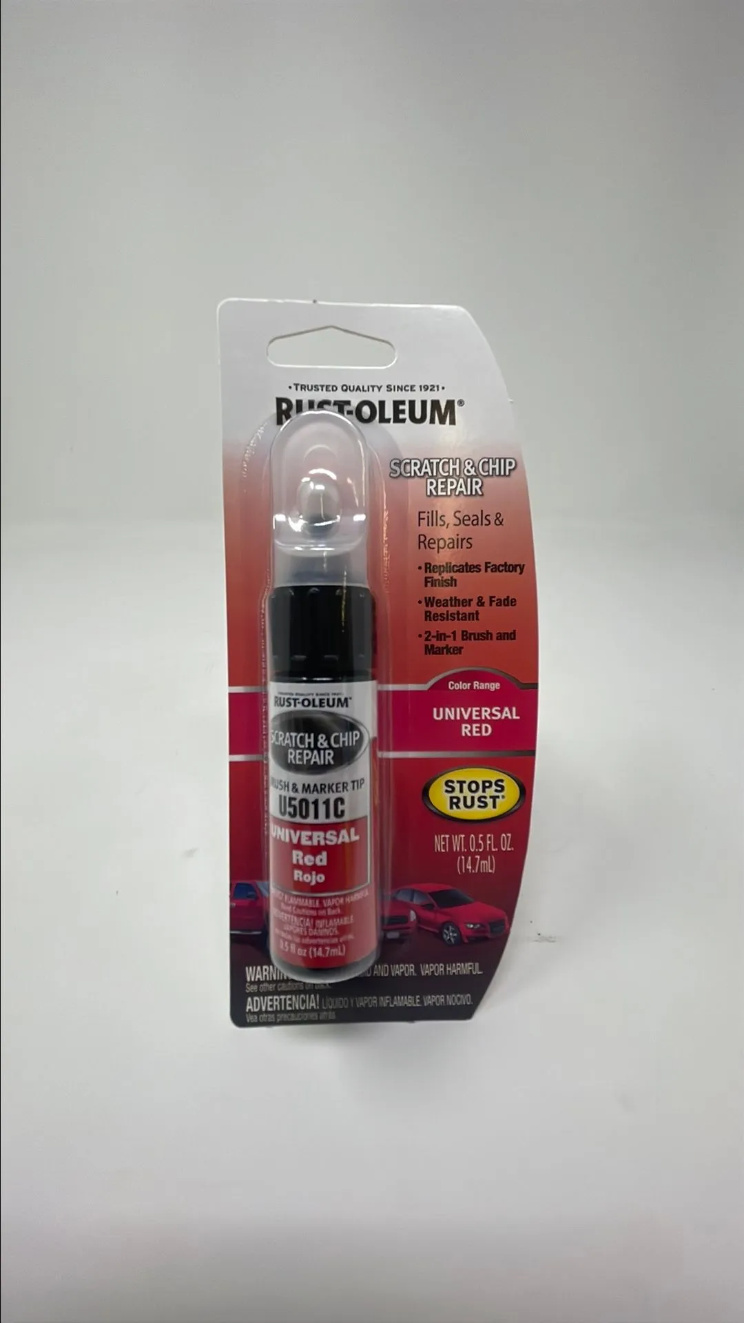 Product image for Rust-Oleum Automotive Scratch and Chip Repair Marker, Universal Flat RED