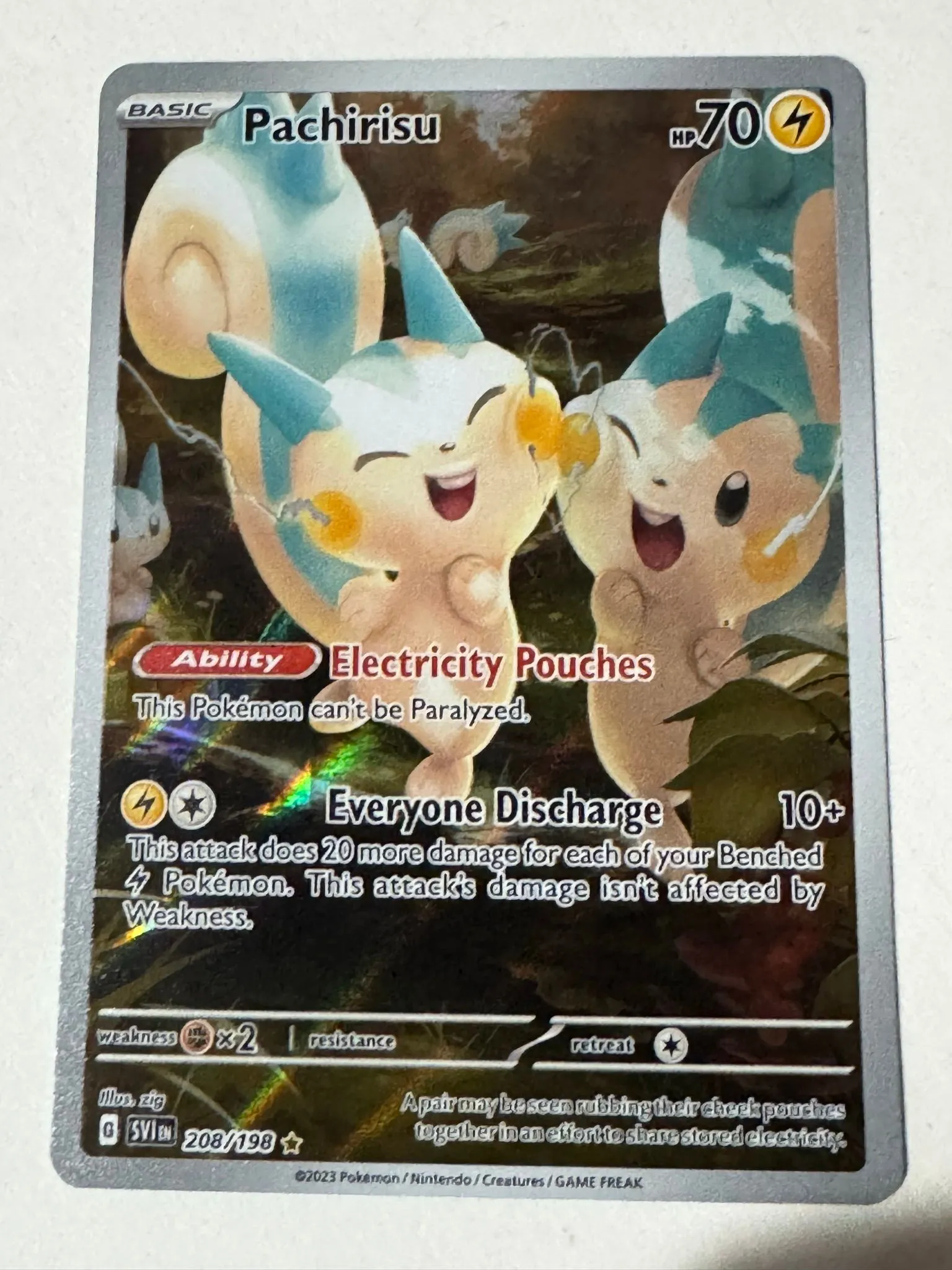 pachirisu pokemon cards - 208/198 - Scarlet & Violet 208/198 / Illustration Rare Card Type / HP / Stage 1857 [Pokemon Card] Pachirisu LV.23