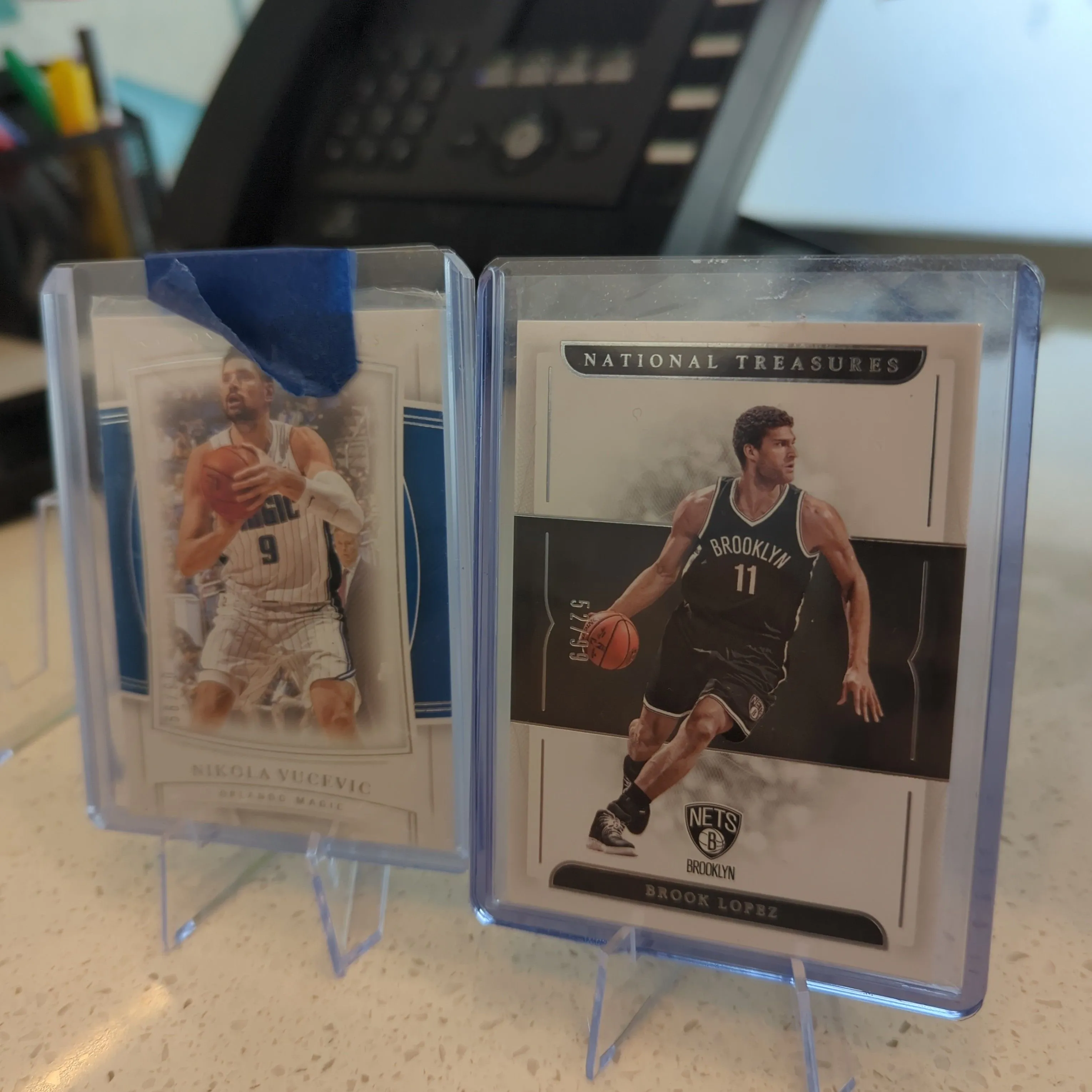 Product image for 2 Card Lot Brooke Lopez and Nikola Vucevic National Treasures /99